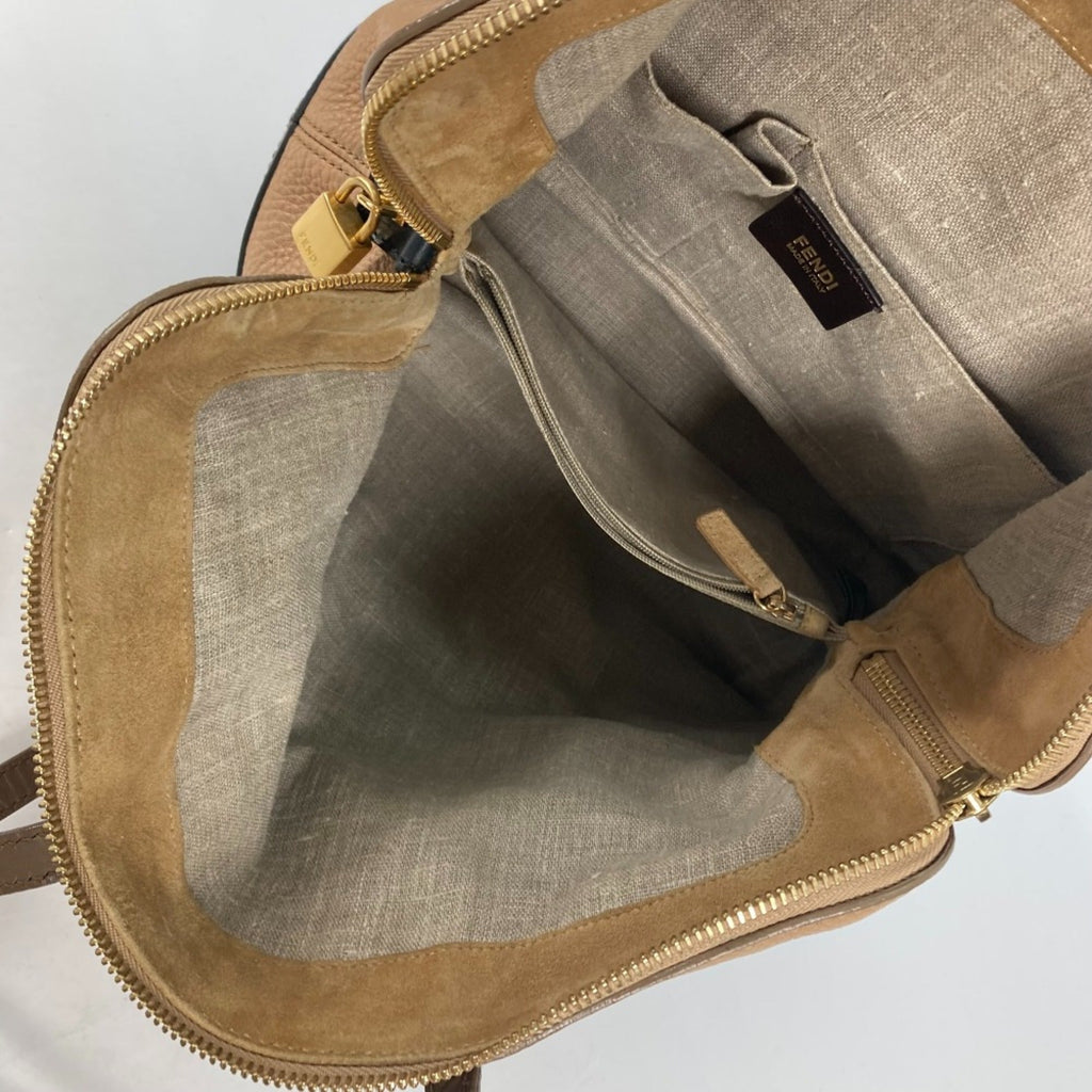 Fendi Beige Leather Shoulder Bag
