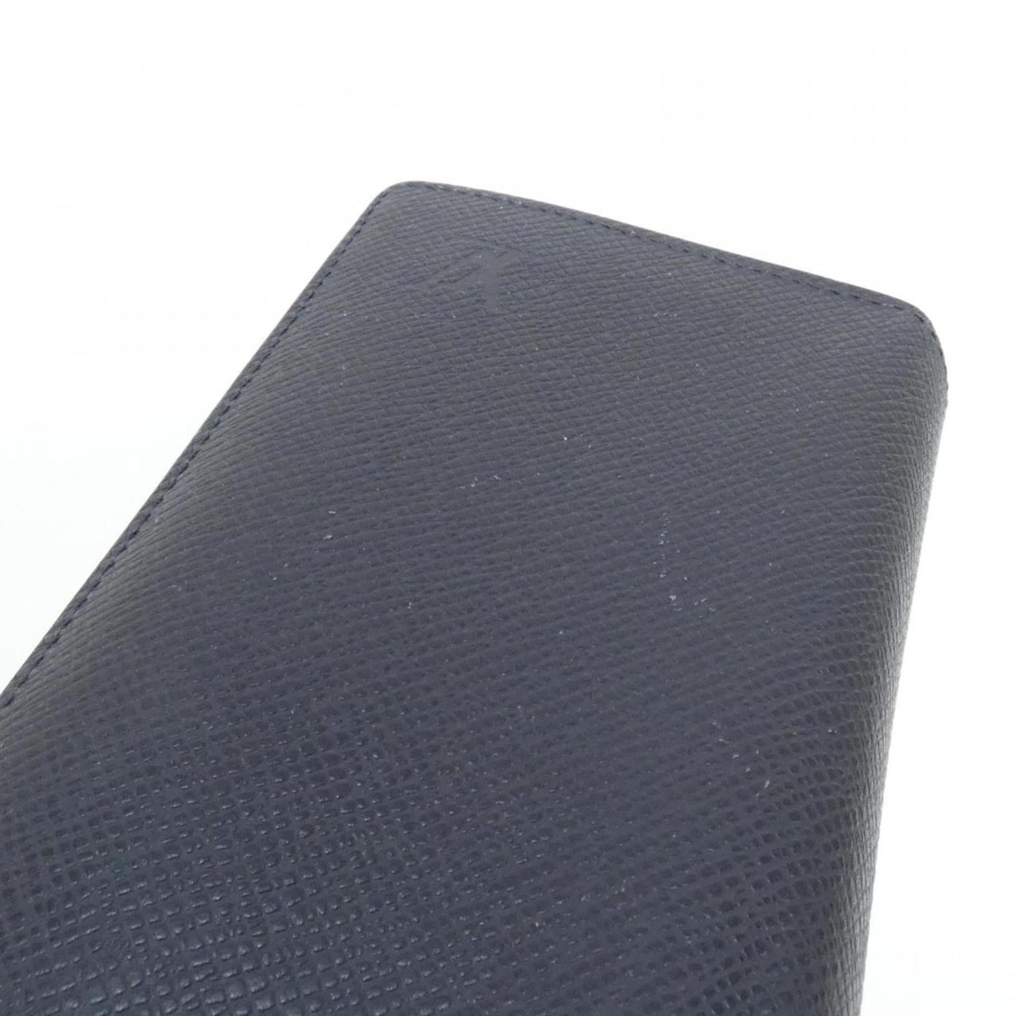 Louis Vuitton Navy Black Leather Long Wallet