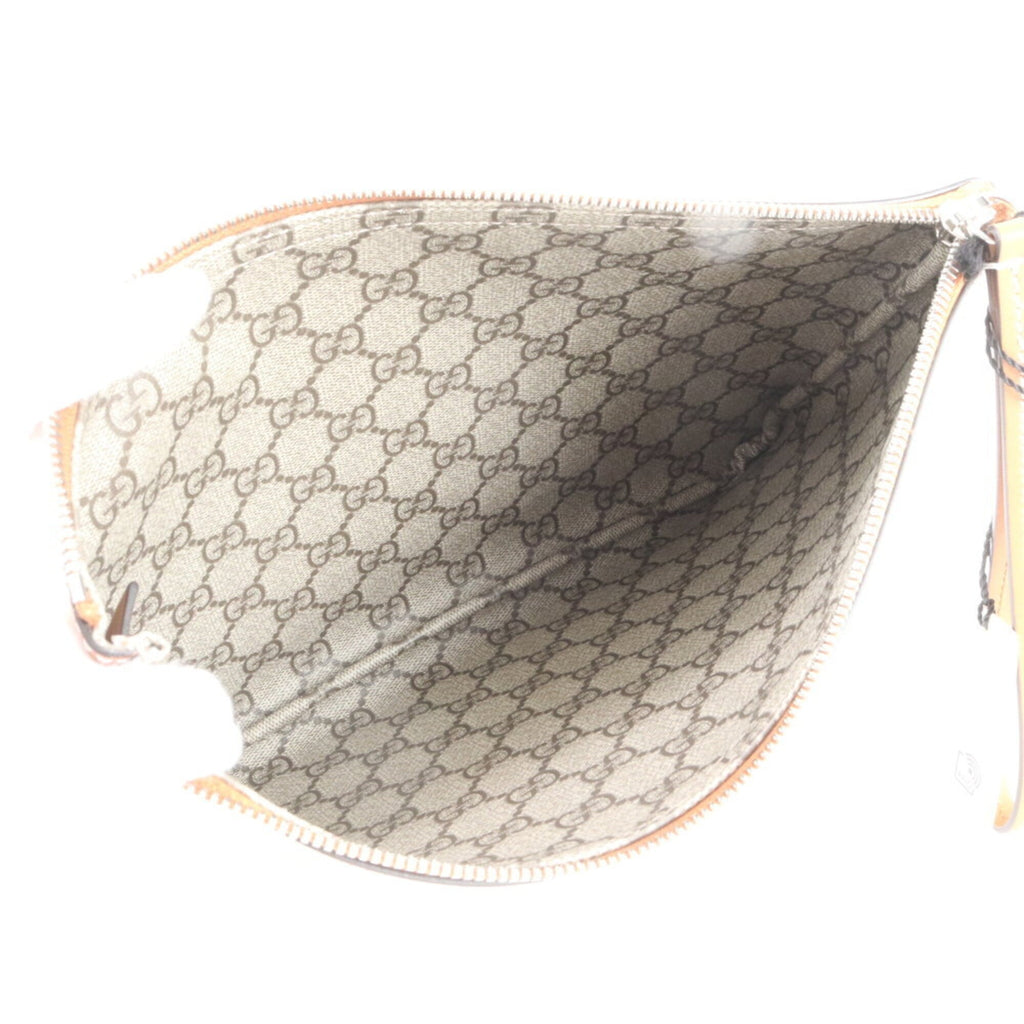 Gucci Beige Leather Canvas Handbag (Pre-Owned)