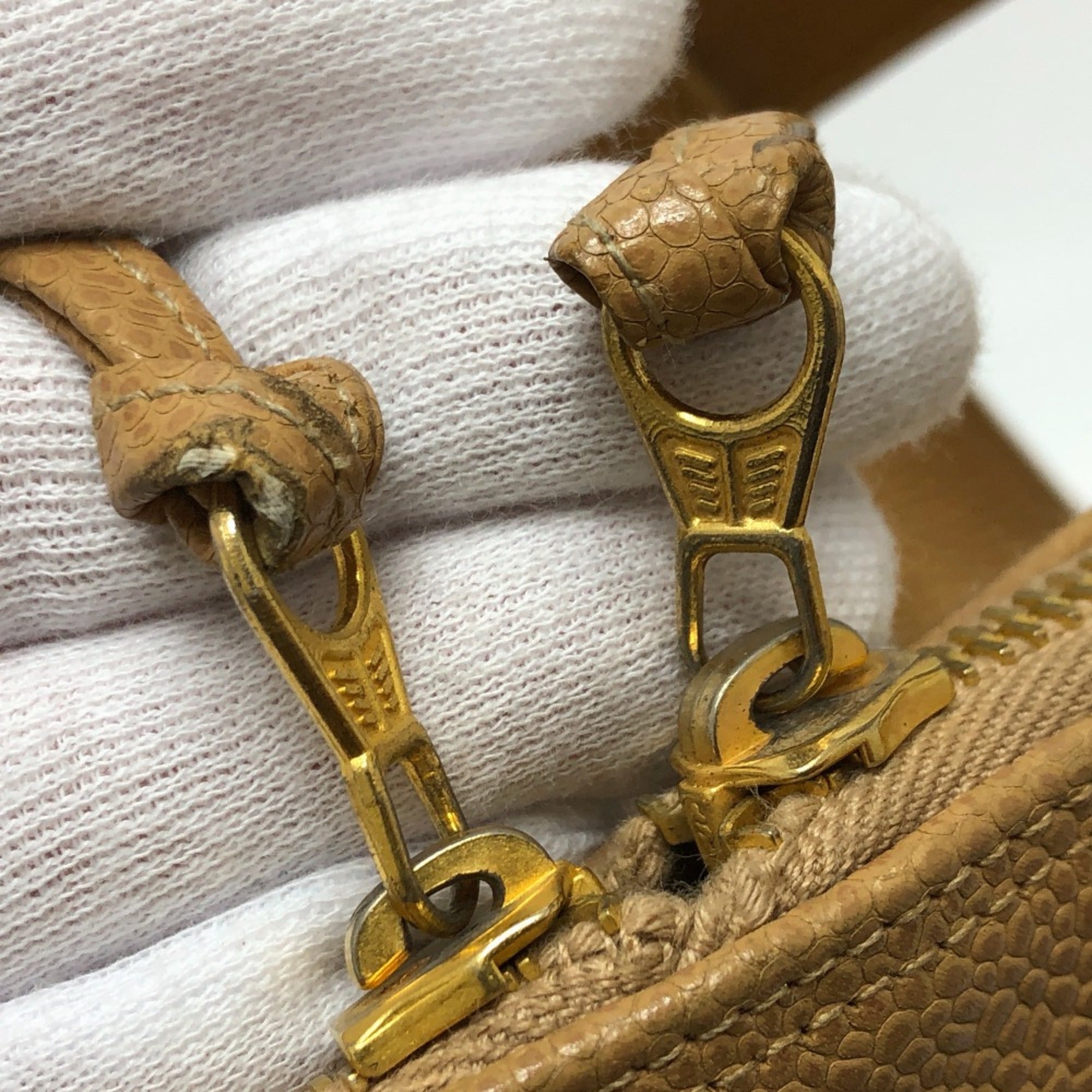 Chanel Beige Leather Tote Bag