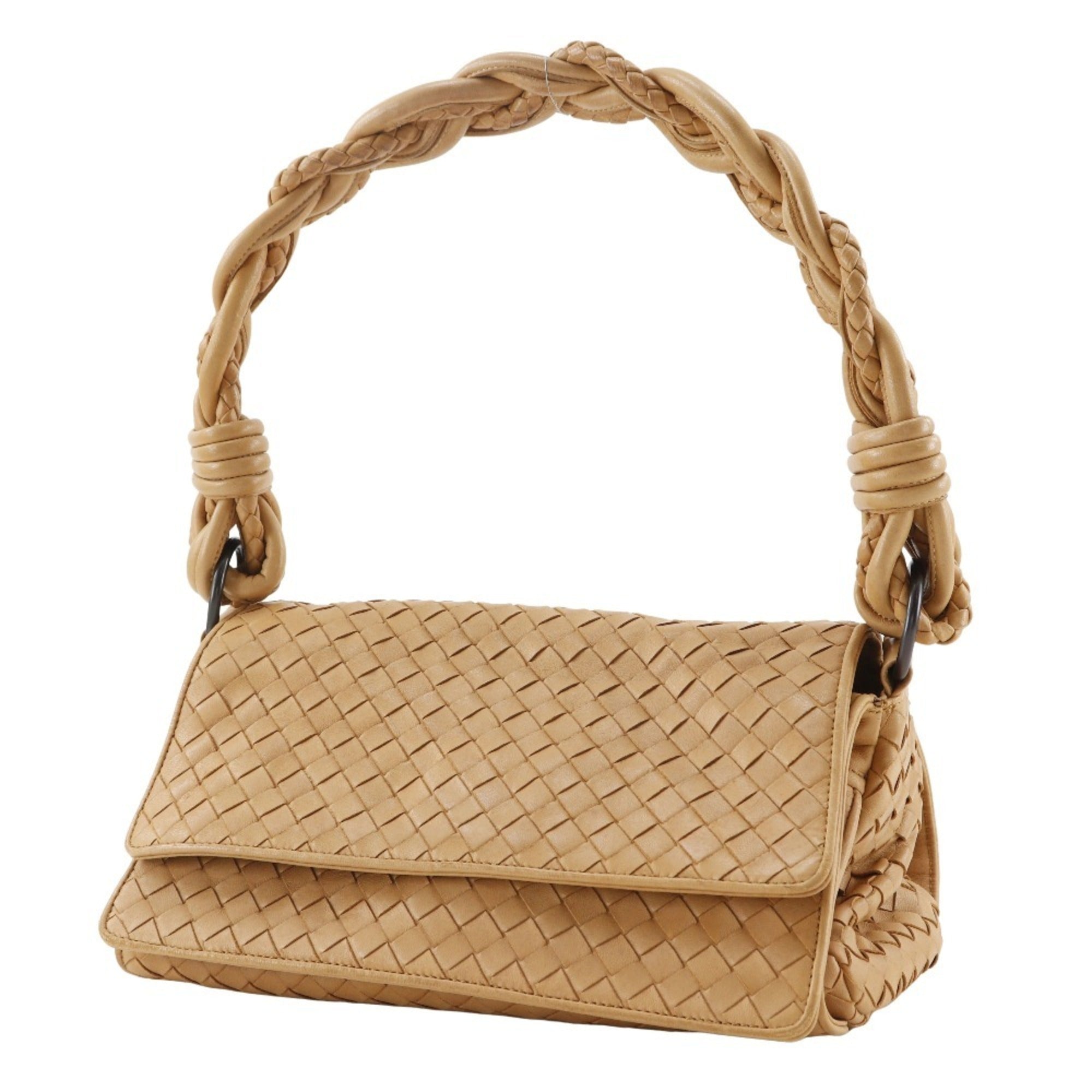 Bottega Veneta Beige Intrecciato Shoulder Bag