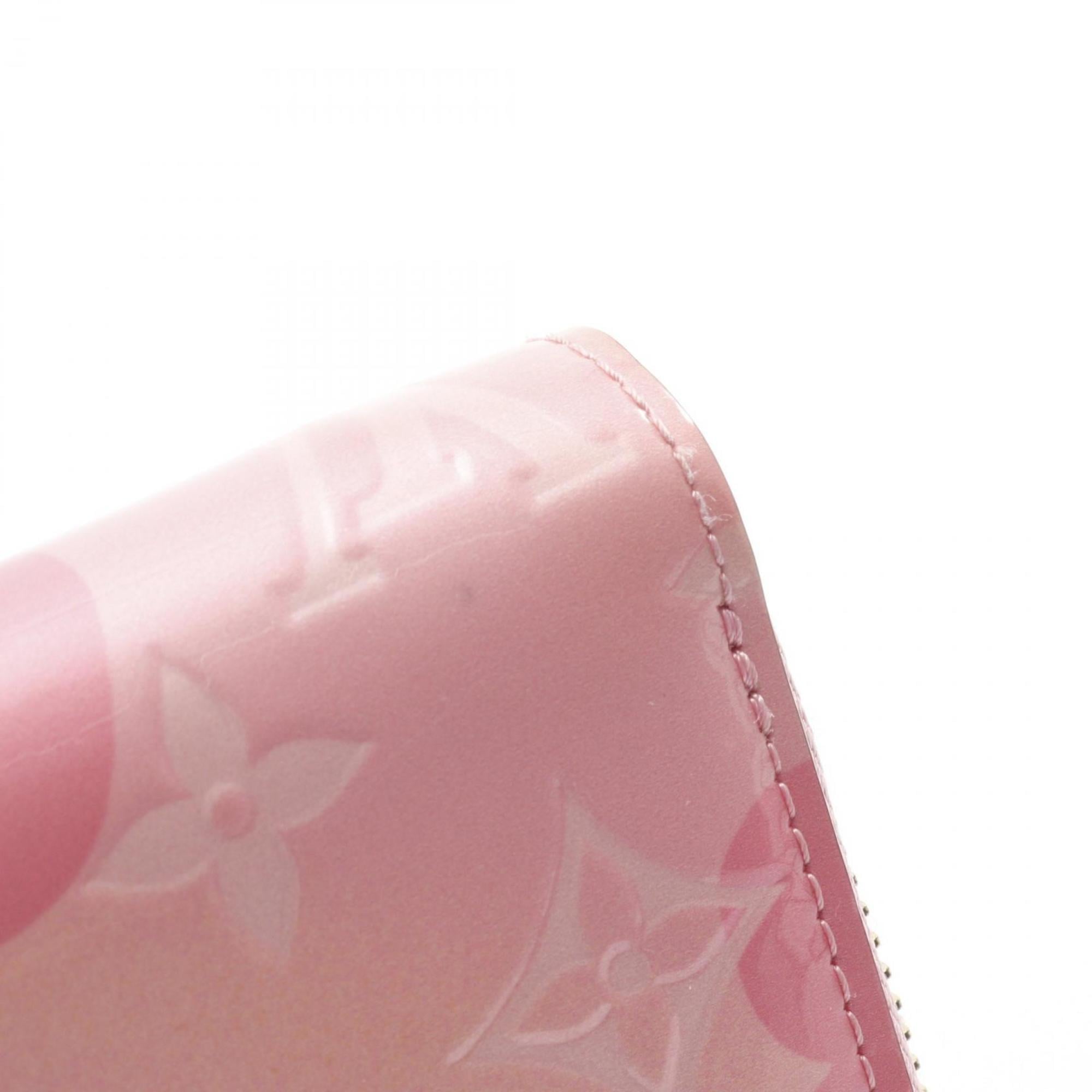 Louis Vuitton Pink Vernis Patent Leather Long Wallet