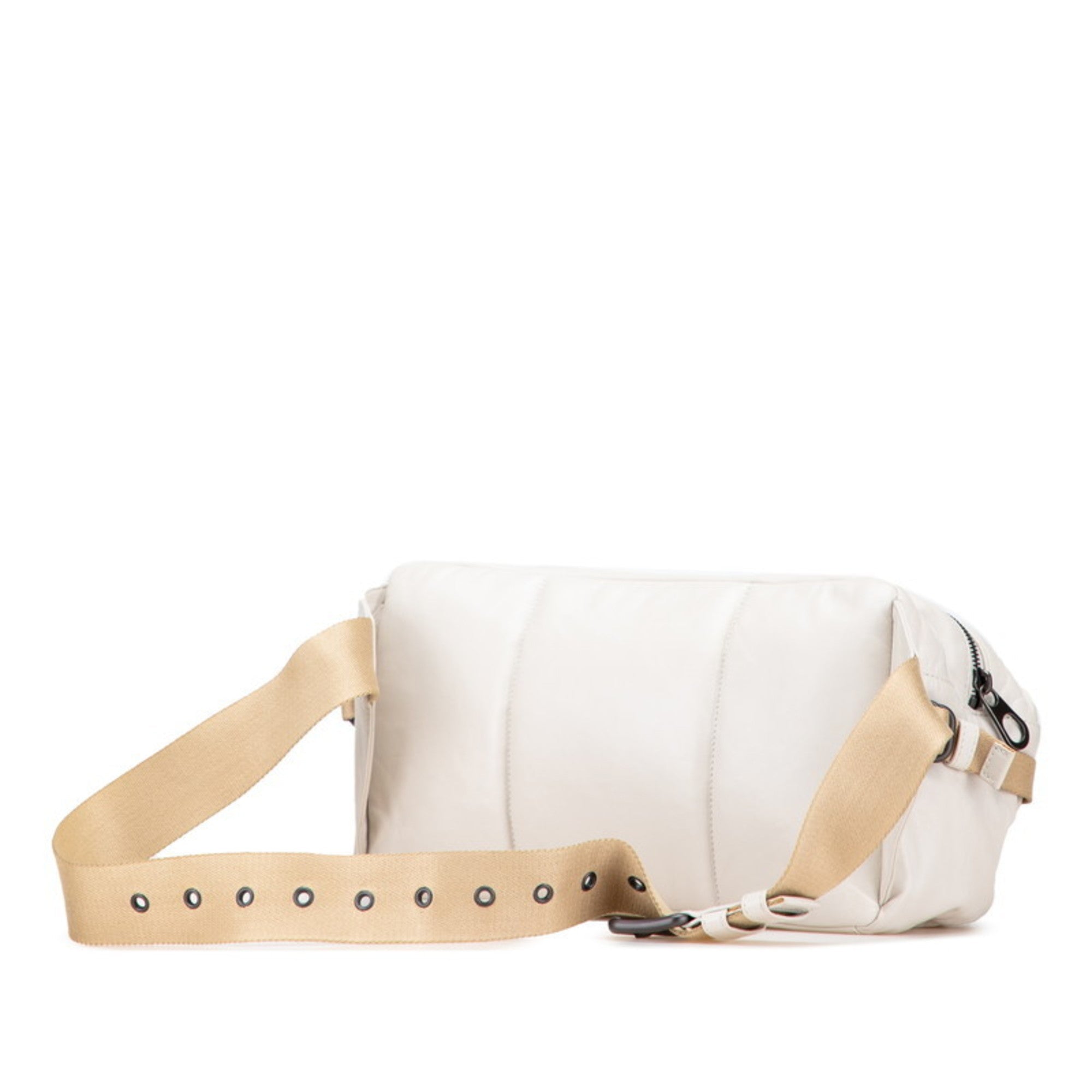 Bottega Veneta Beige White Leather Fanny Pack