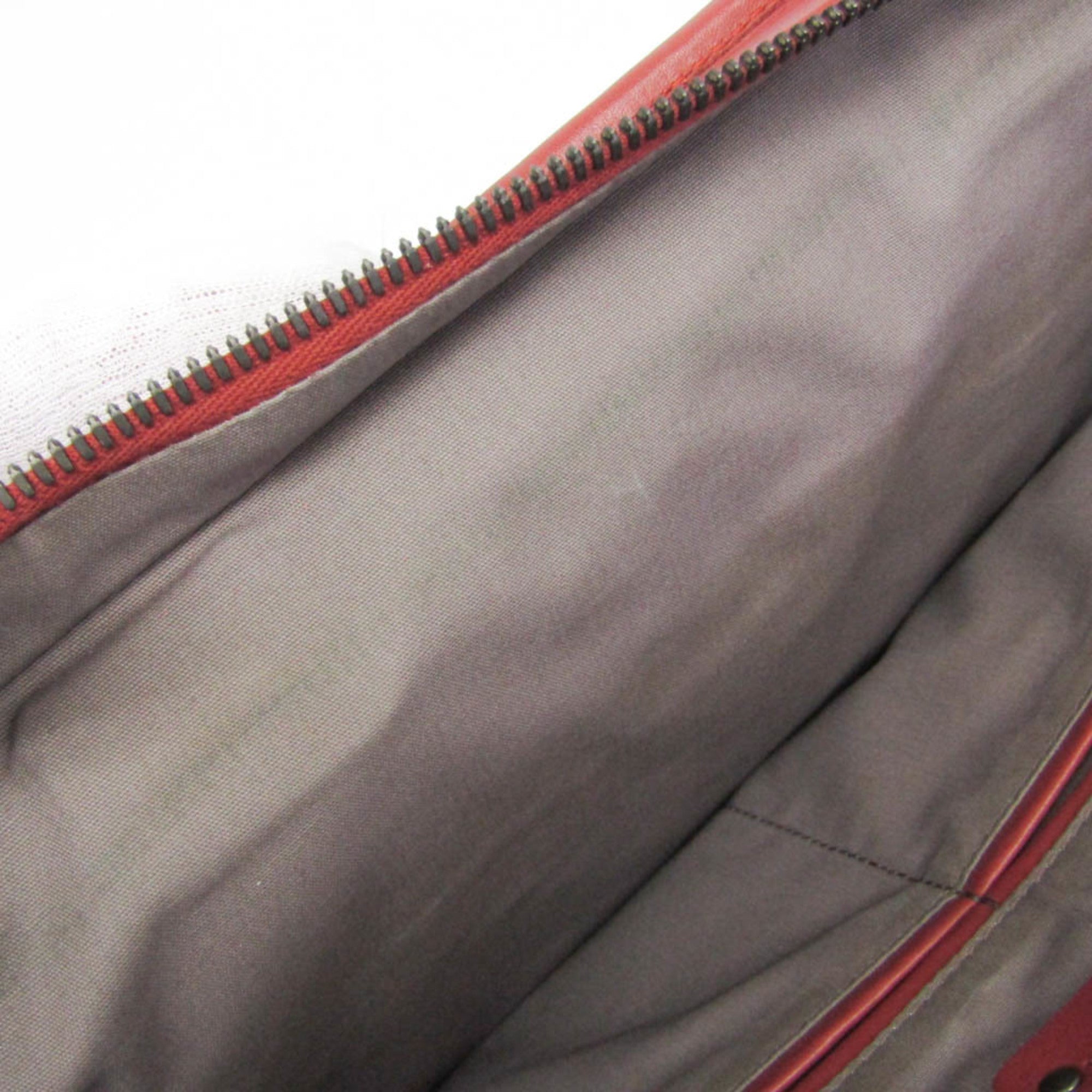 Bottega Veneta Soft Slim Briefcase Intrecciato Nappa Red Leather Briefcase Bag