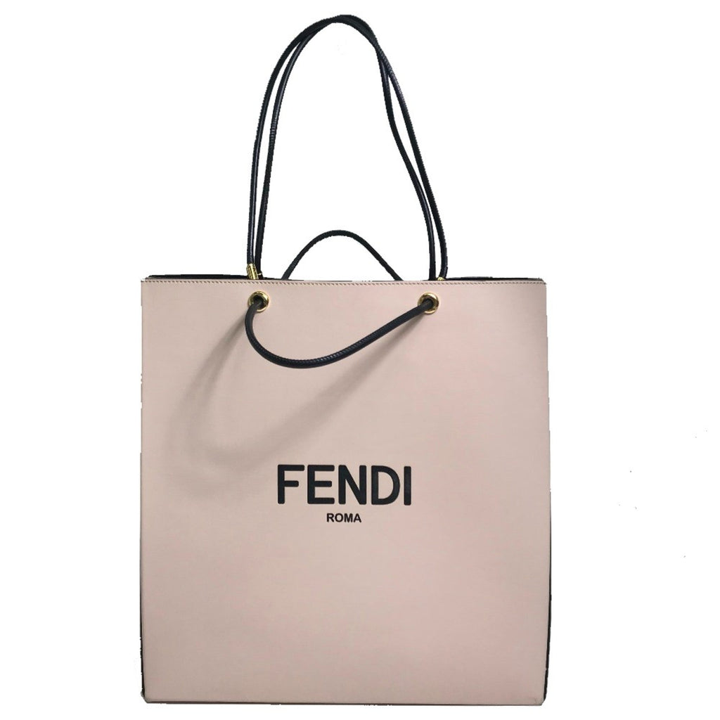 Fendi Pink Leather Tote Bag