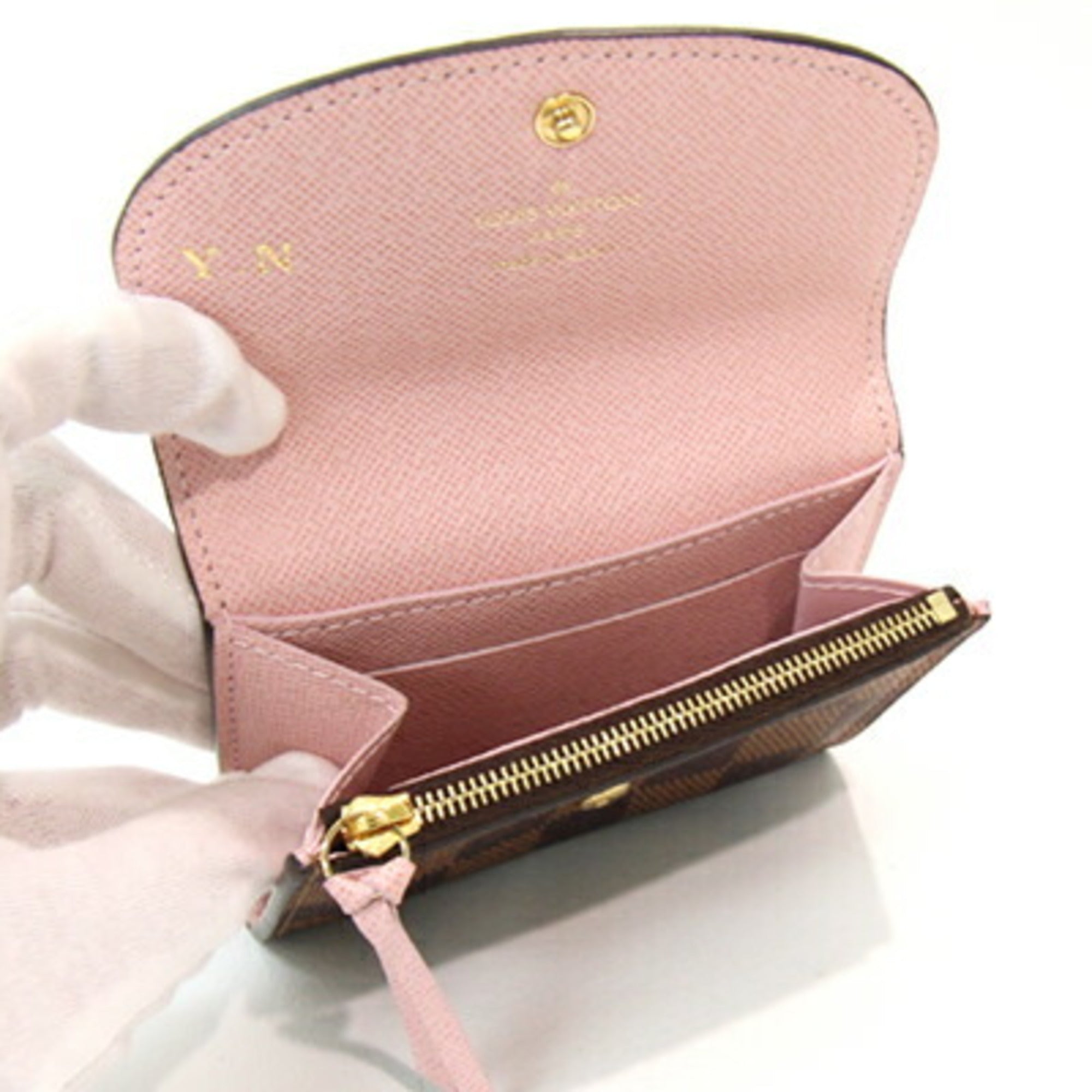 Louis Vuitton Damier Canvas Rose Ballerine Coin Purse/Coin Case