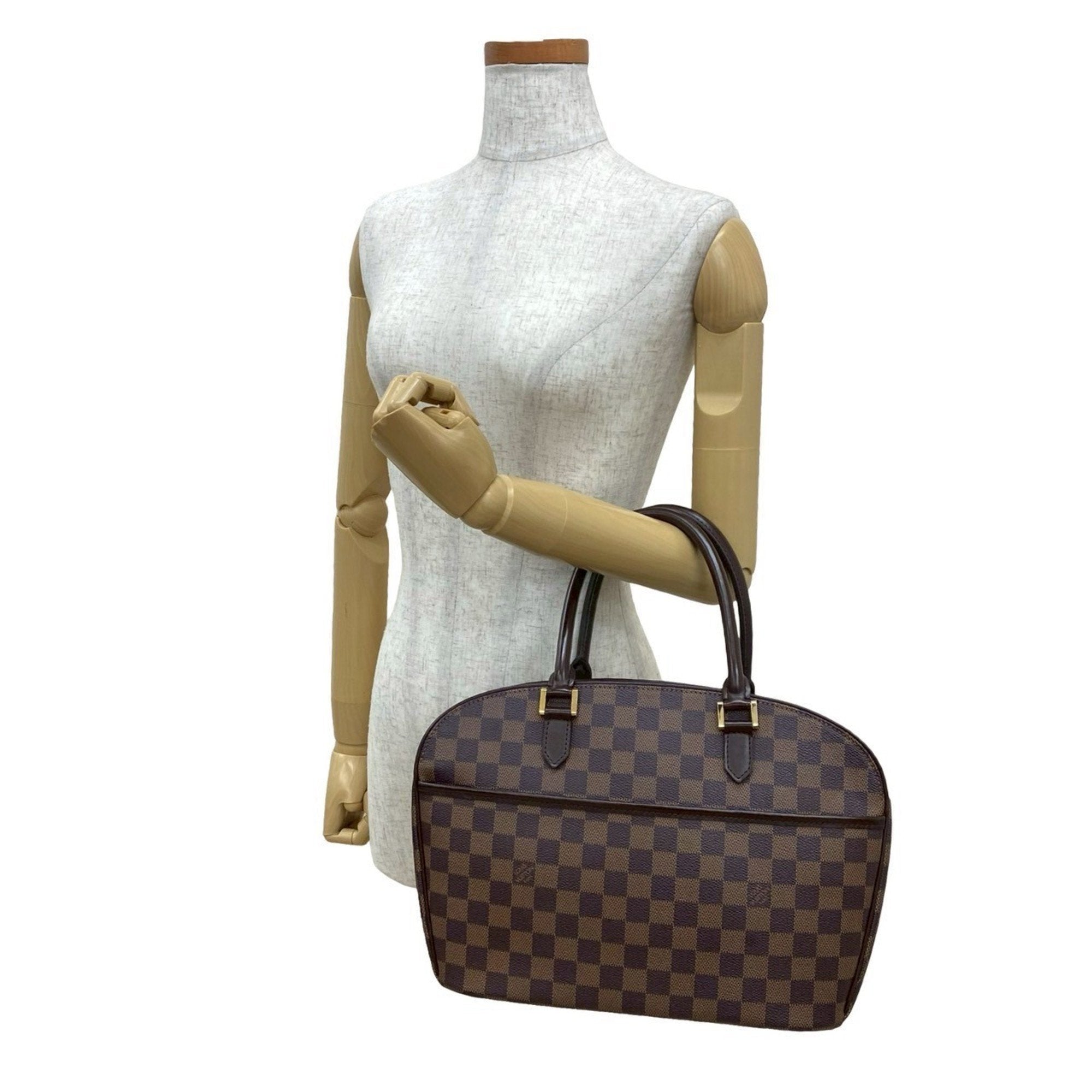 Louis Vuitton Brown Leather Pvc Boston Bag Handbag
