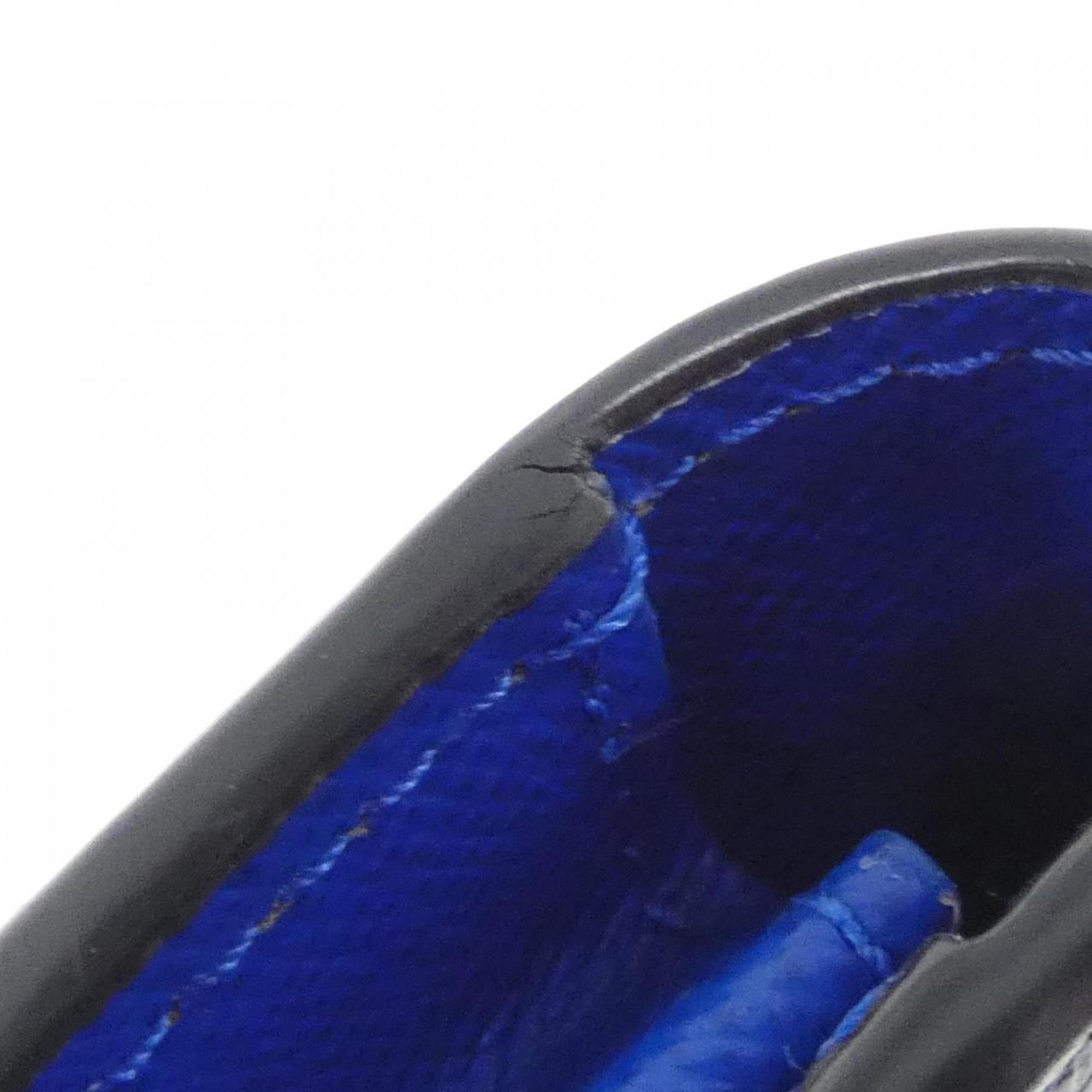 Louis Vuitton Black Blue Leather Long Wallet