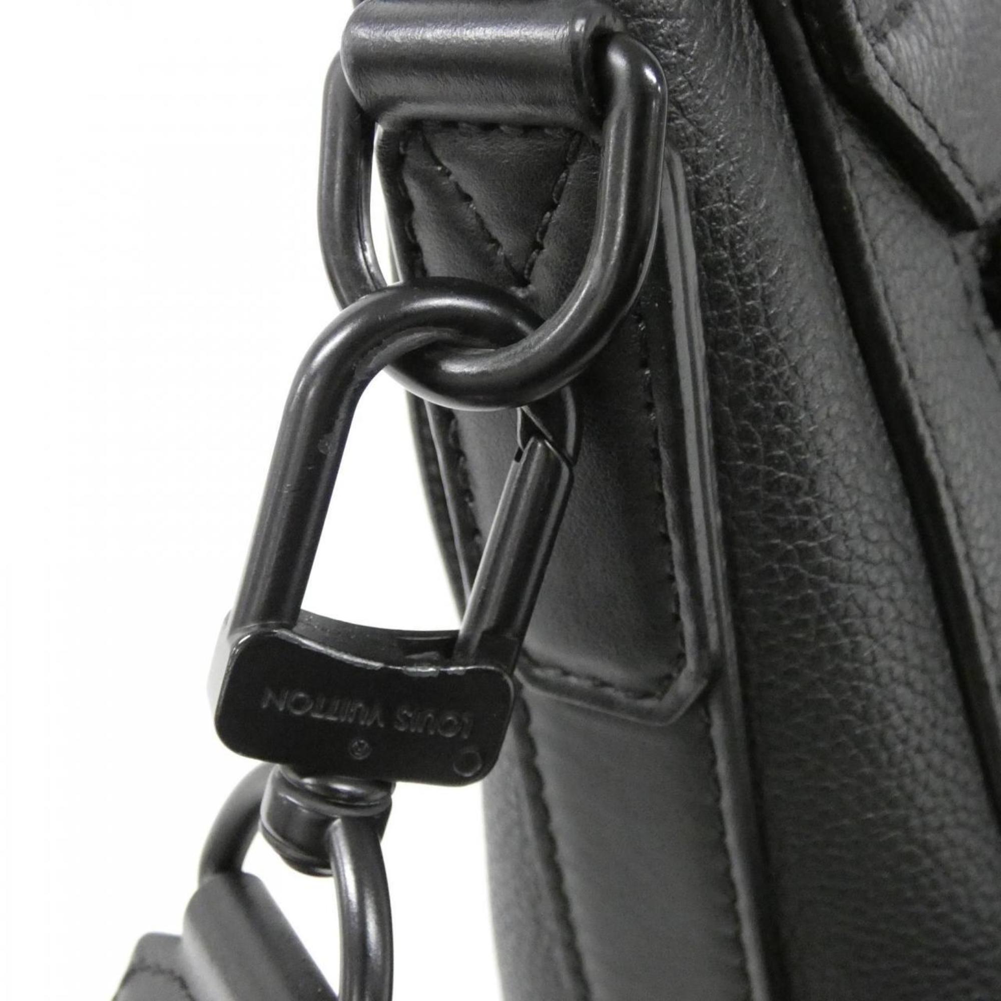 Louis Vuitton Black Leather Shoulder Bag