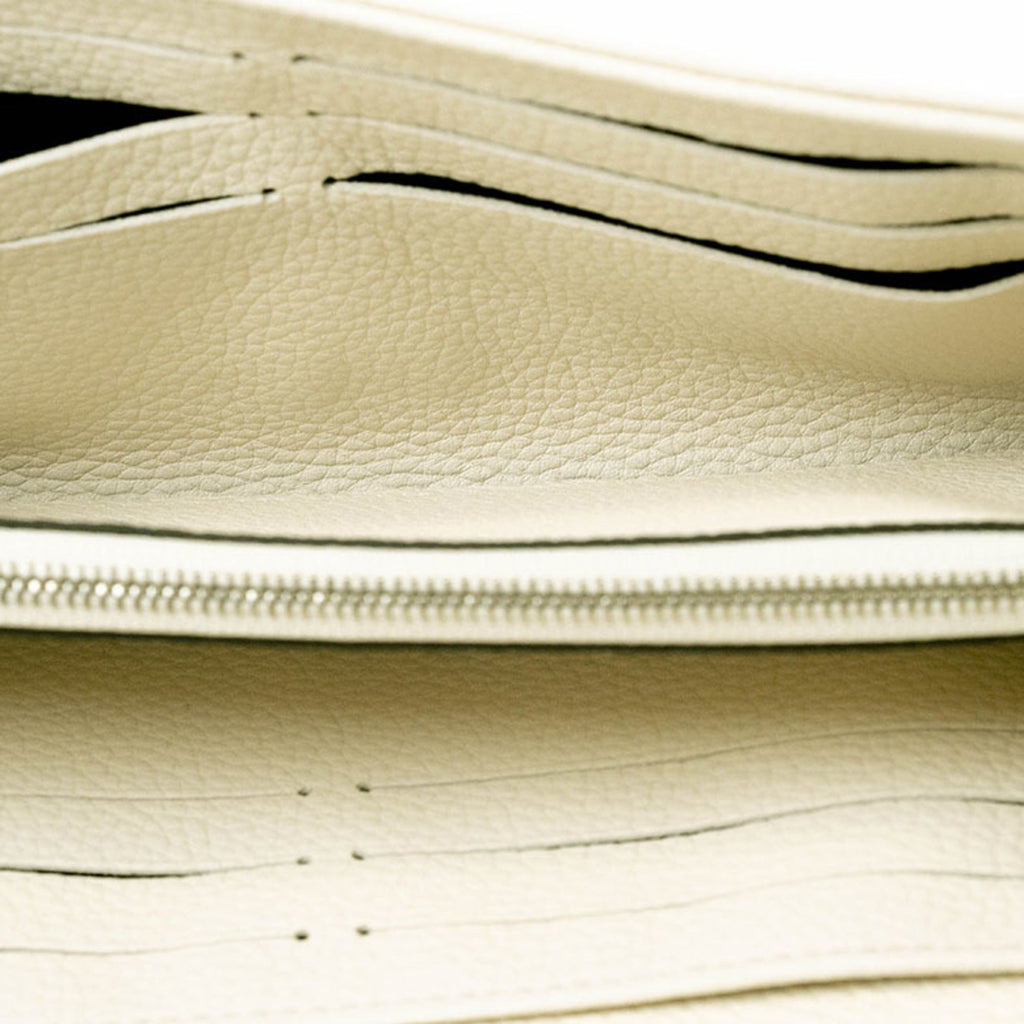 Louis Vuitton Cream Lv Off White Leather Long Wallet