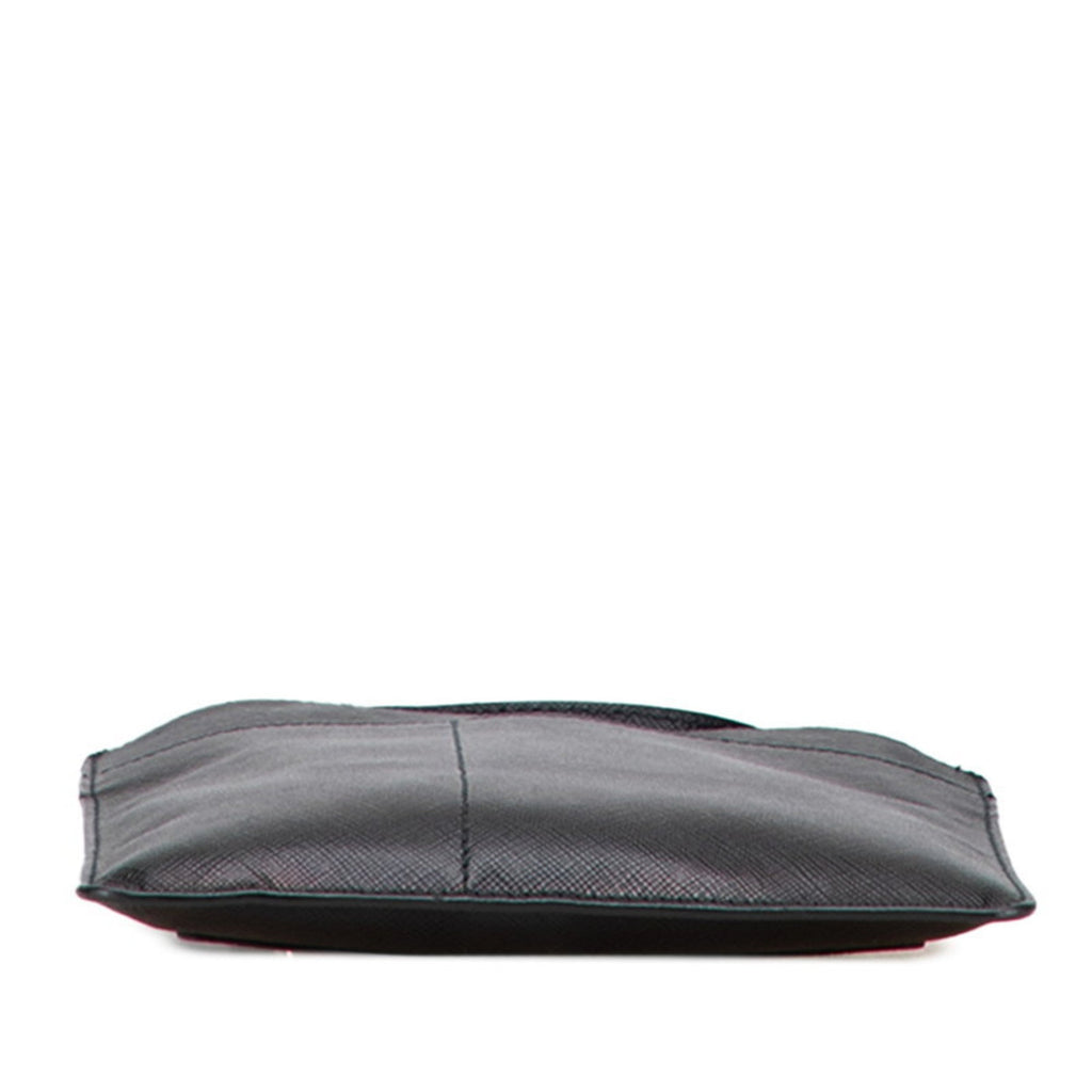 Prada Saffiano Black Leather Shoulder Bag