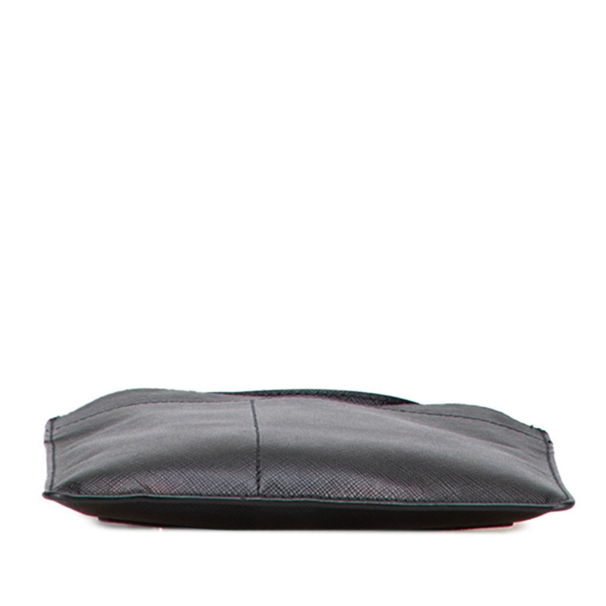 Prada Saffiano Black Leather Shoulder Bag