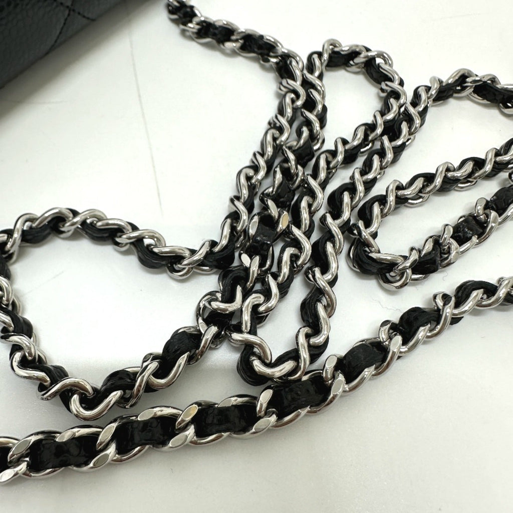 Chanel Black Caviar Leather Shoulder Bag
