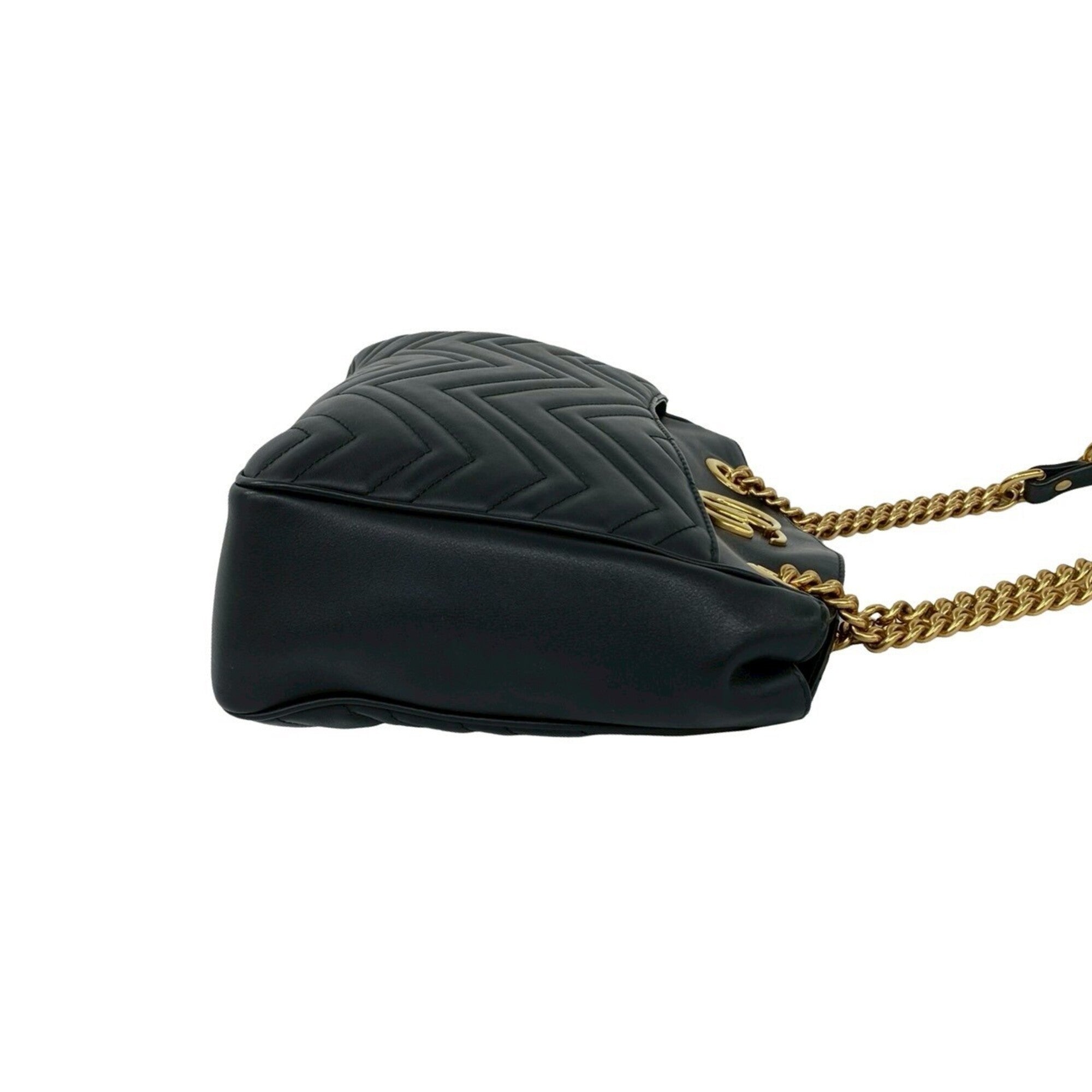 Gucci Black Leather Shoulder Bag Tote Bag (Pre-Owned)