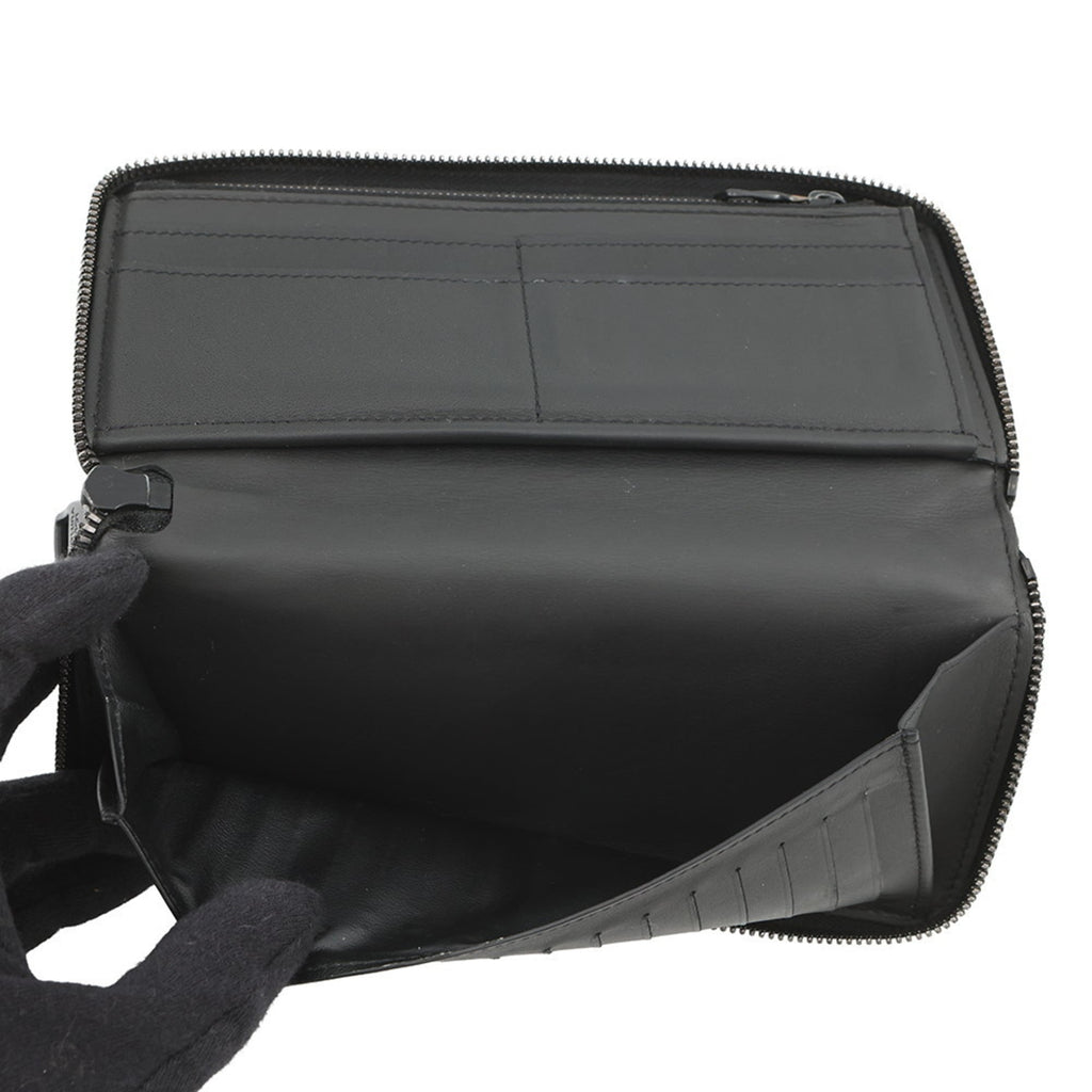 Louis Vuitton Black Noir Leather Long Wallet
