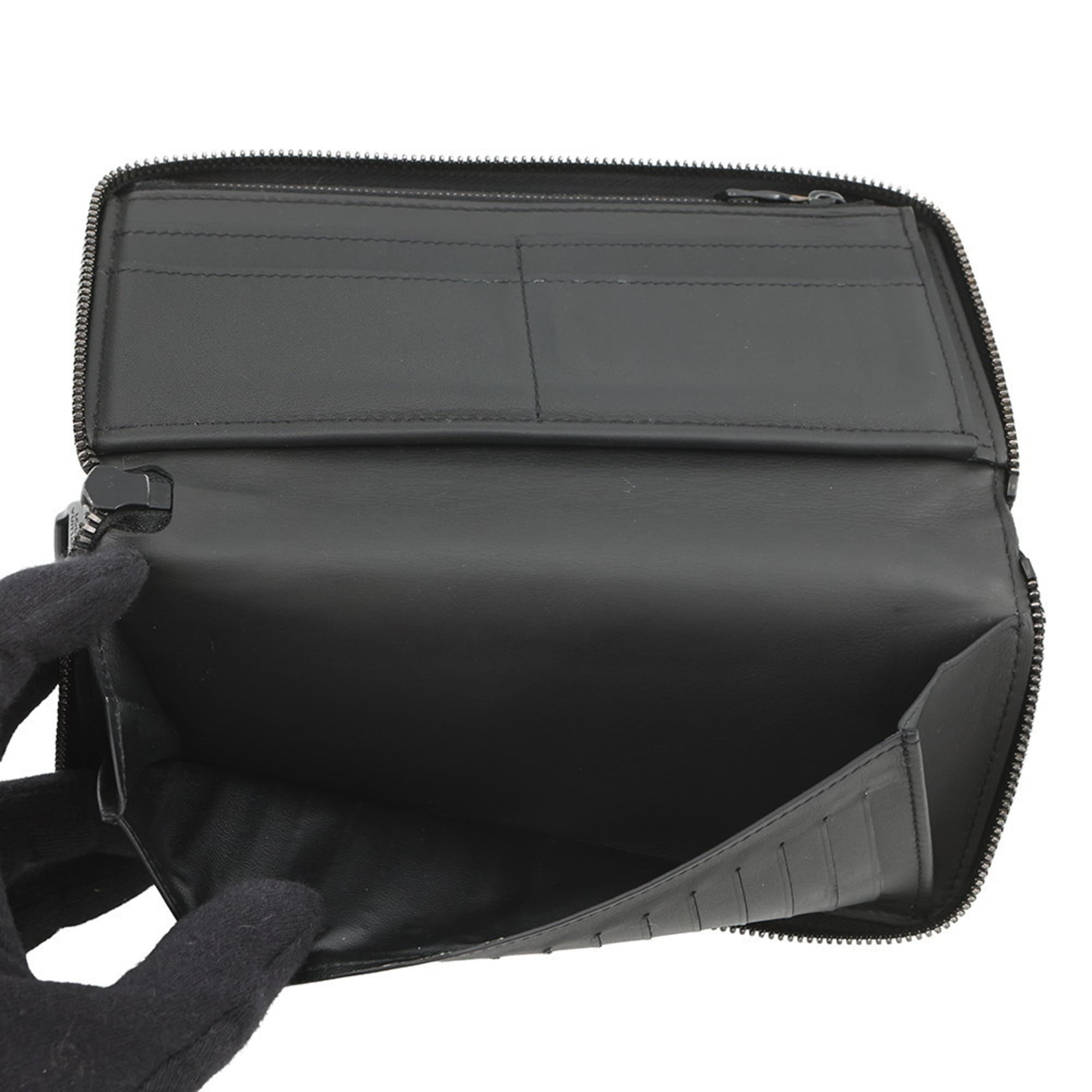Louis Vuitton Black Noir Leather Long Wallet