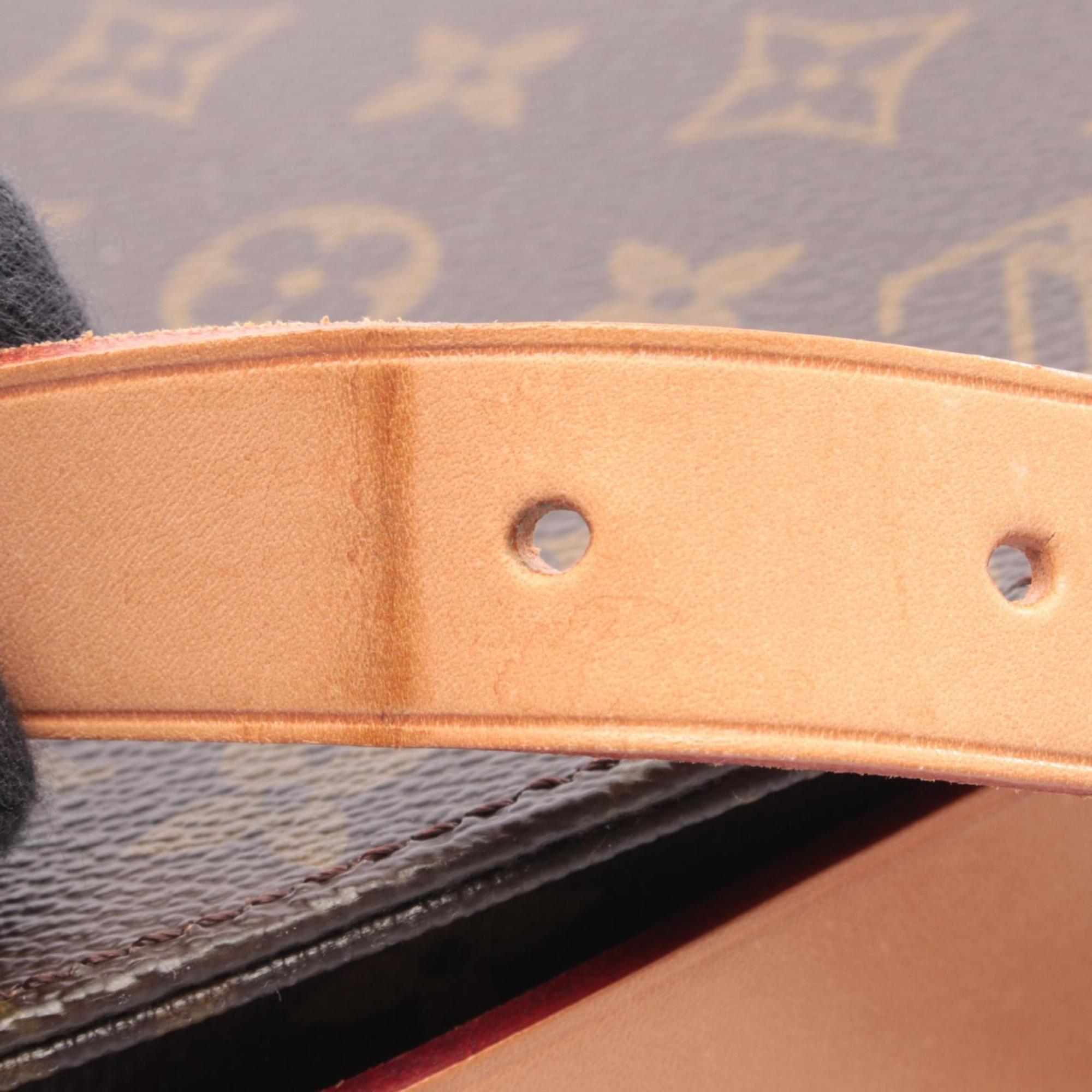Louis Vuitton Brown Coated Canvas Leather Handbag Shoulder Bag
