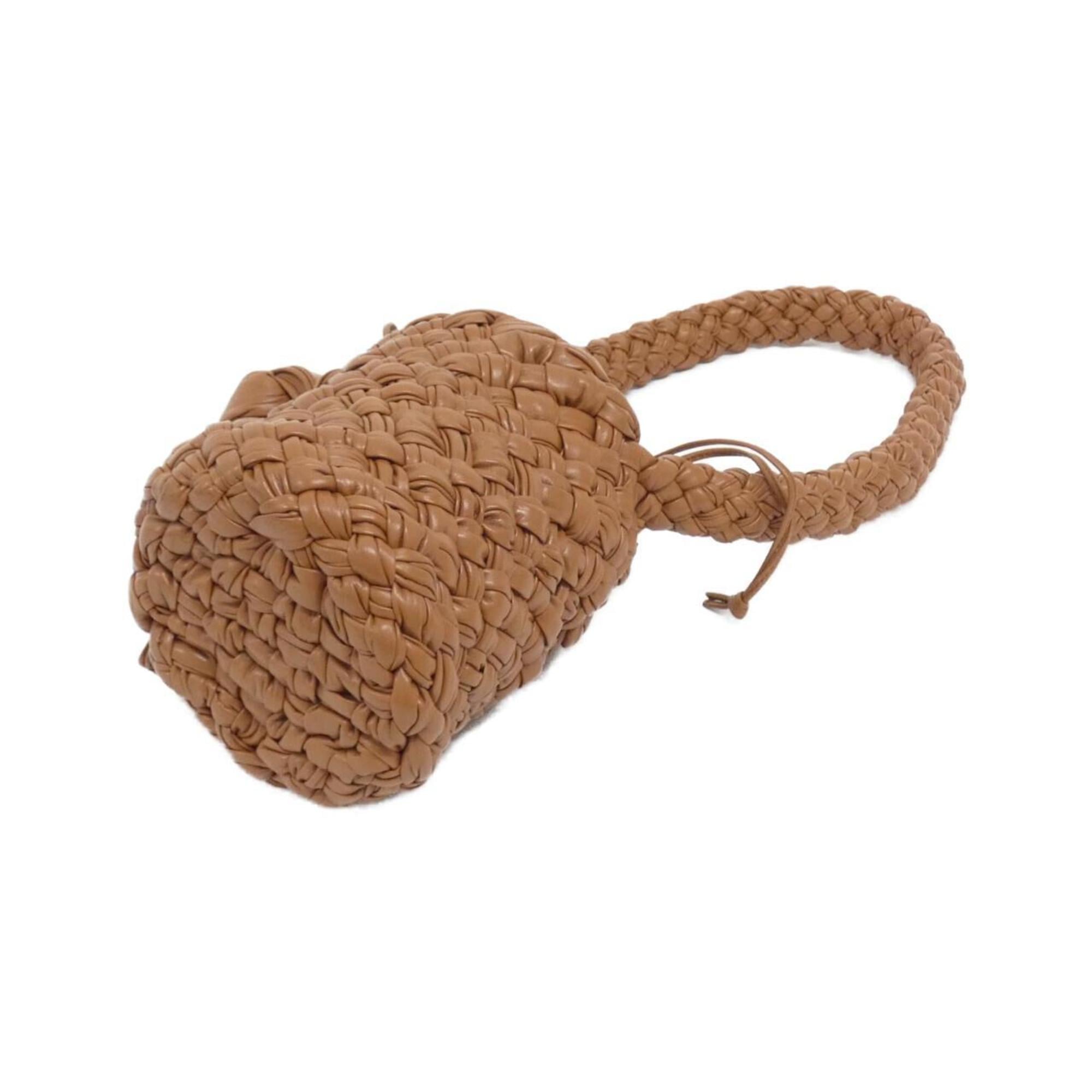 Bottega Veneta Beige Brown Leather Shoulder Bag