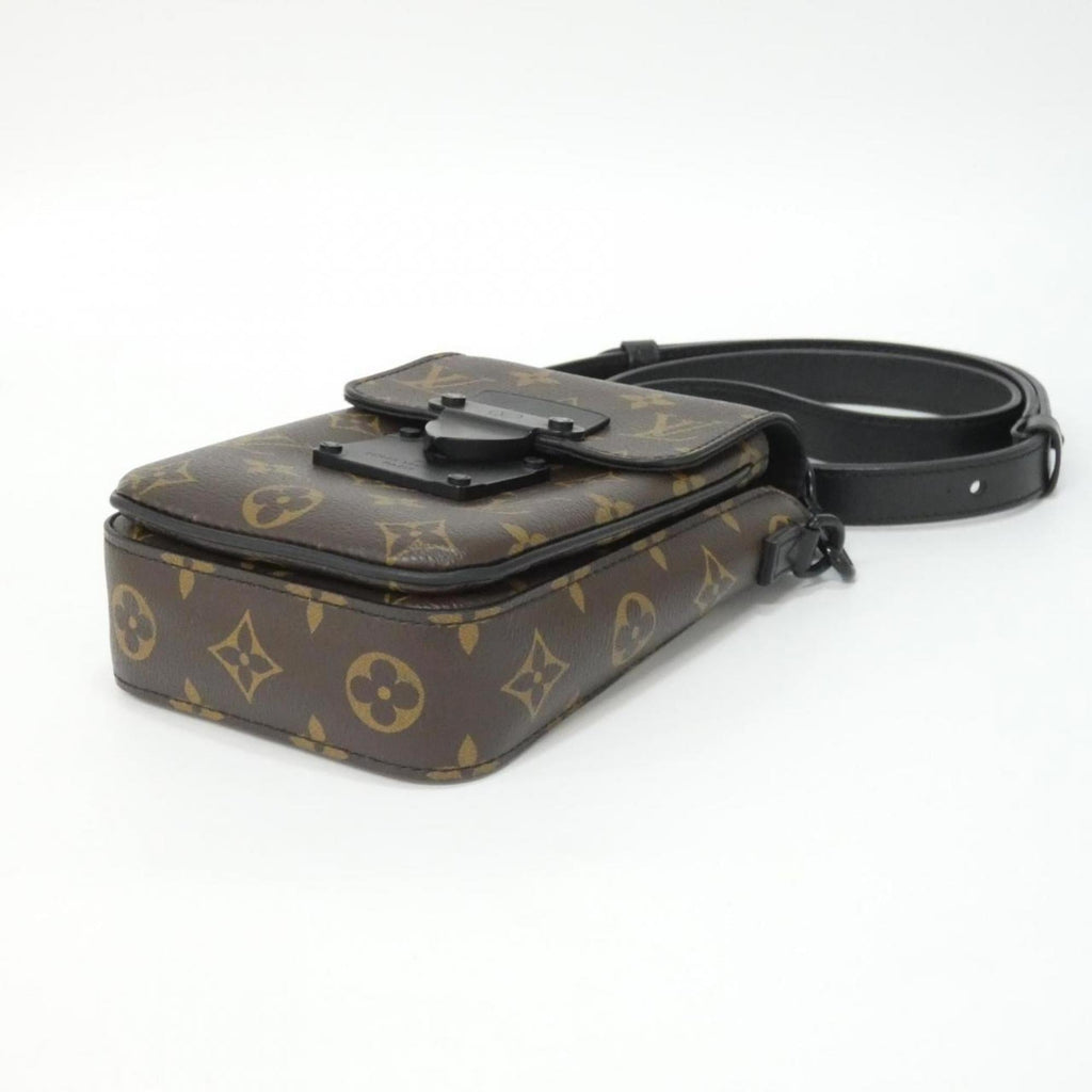 Louis Vuitton Black Marron Coated Canvas Shoulder Bag