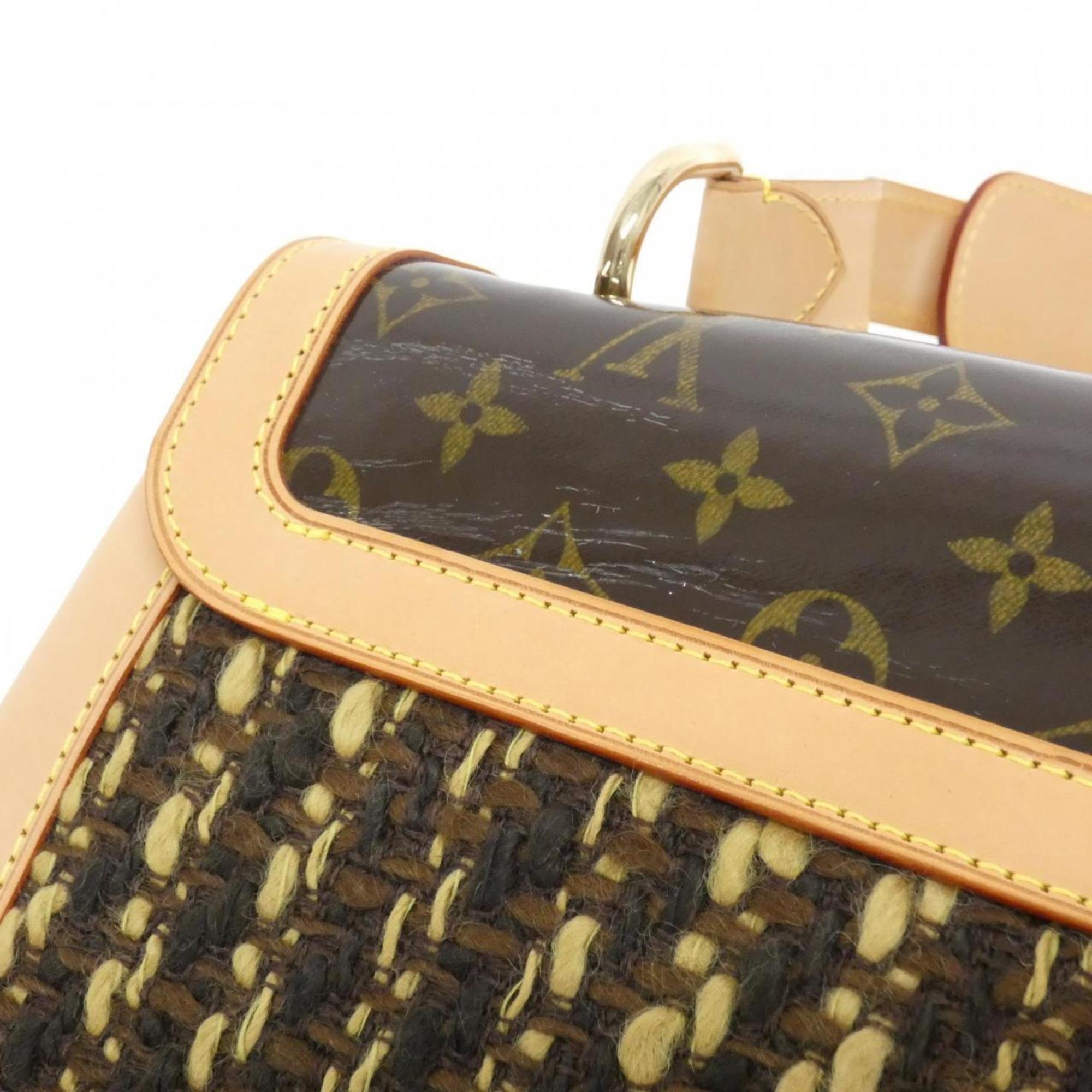 Louis Vuitton Brown Pvc Tweed Handbag