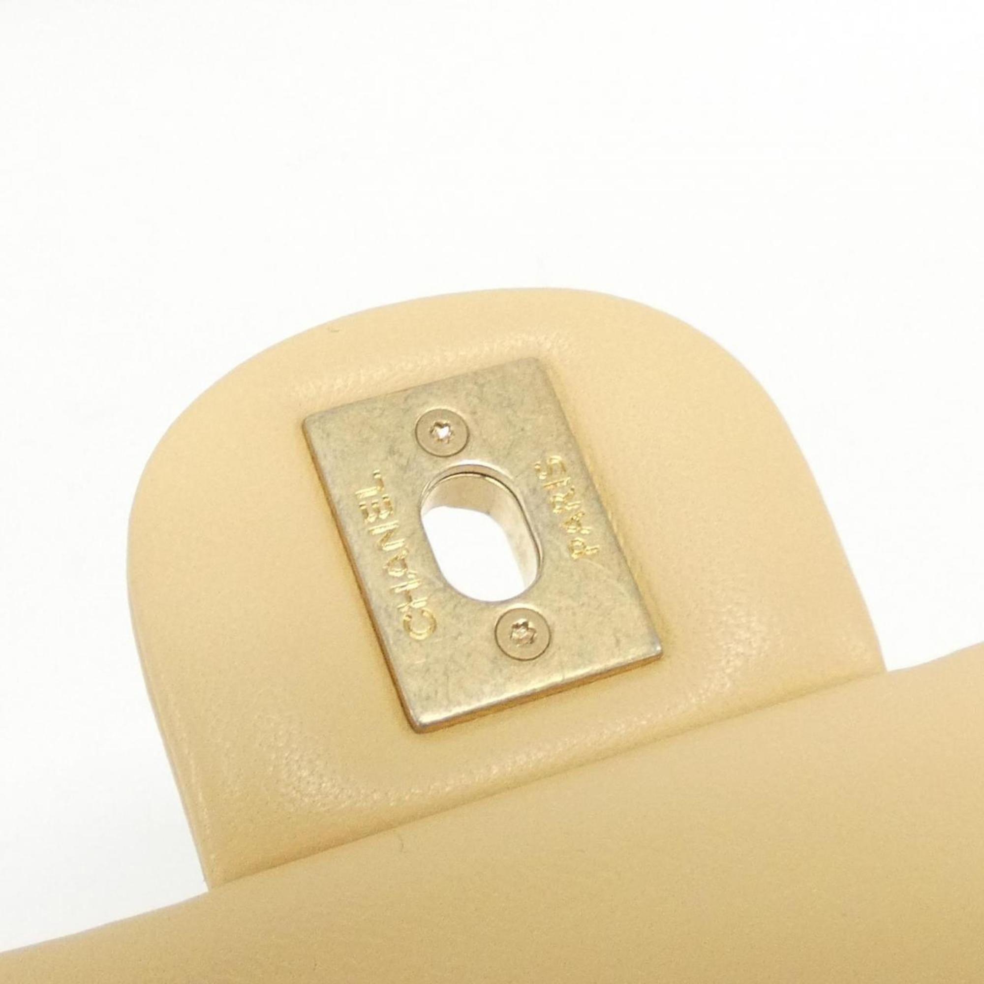 Chanel Beige Leather Shoulder Bag