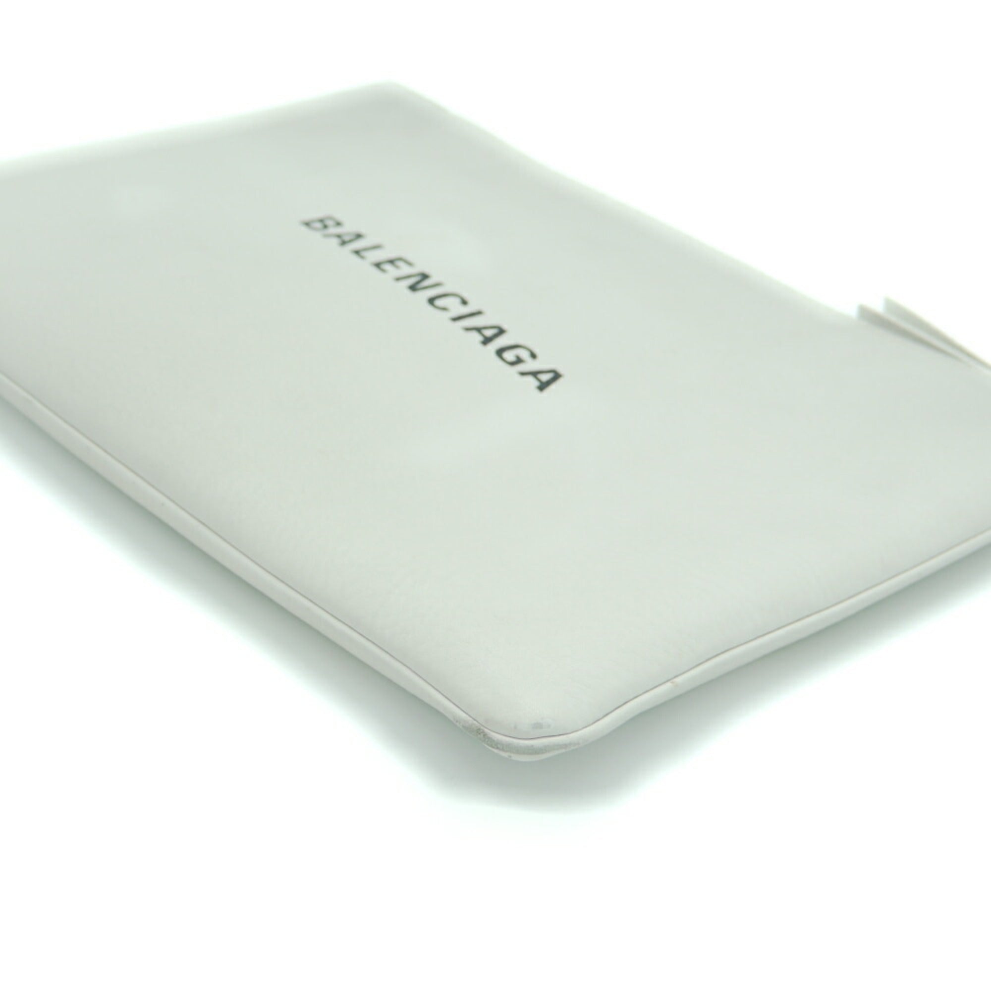 Balenciaga White Leather Clutch