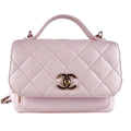 Chanel Light Pink Grained Calfskin Handbag Shoulder Bag