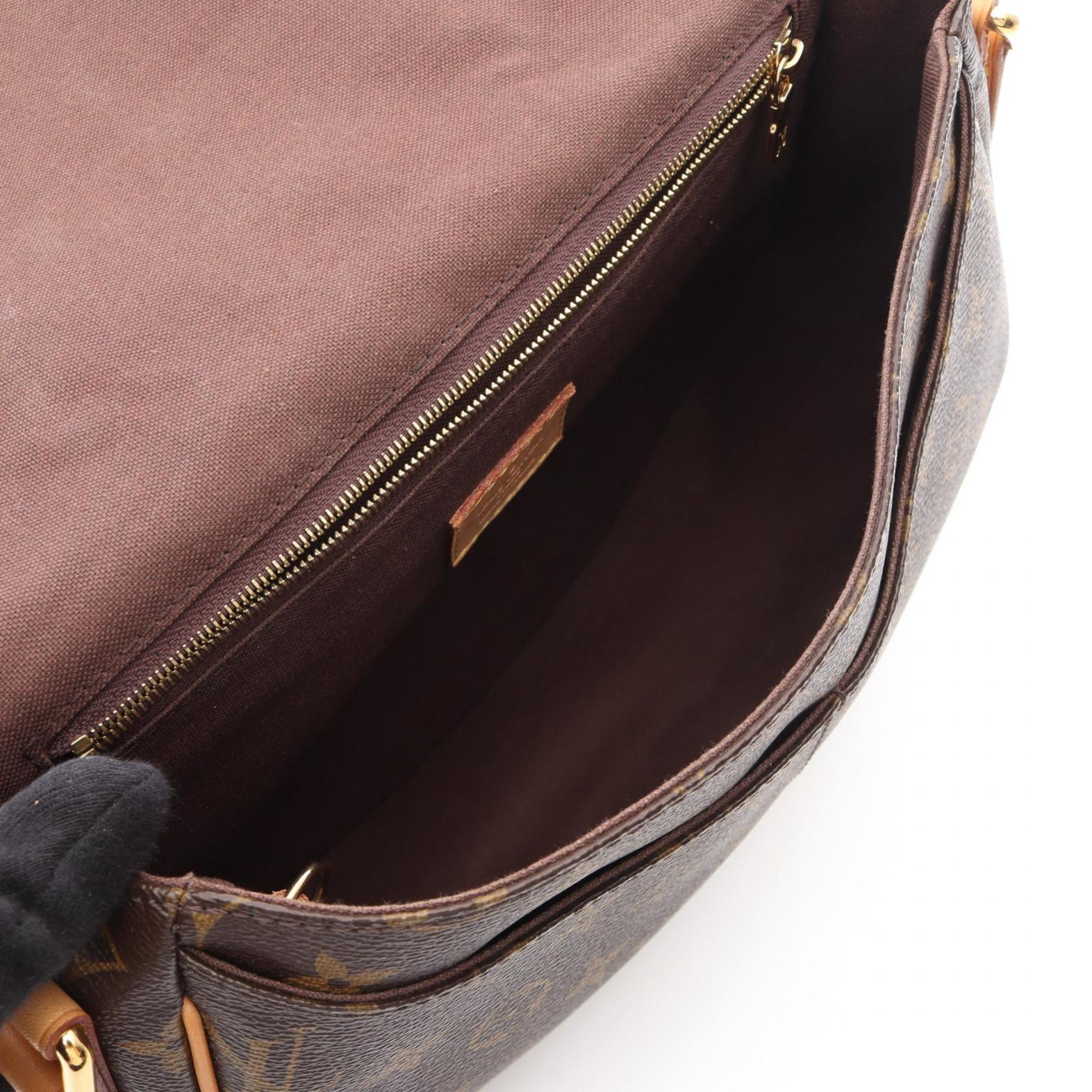 Louis Vuitton Brown Coated Canvas Pvc Monogram Leather Shoulder Bag