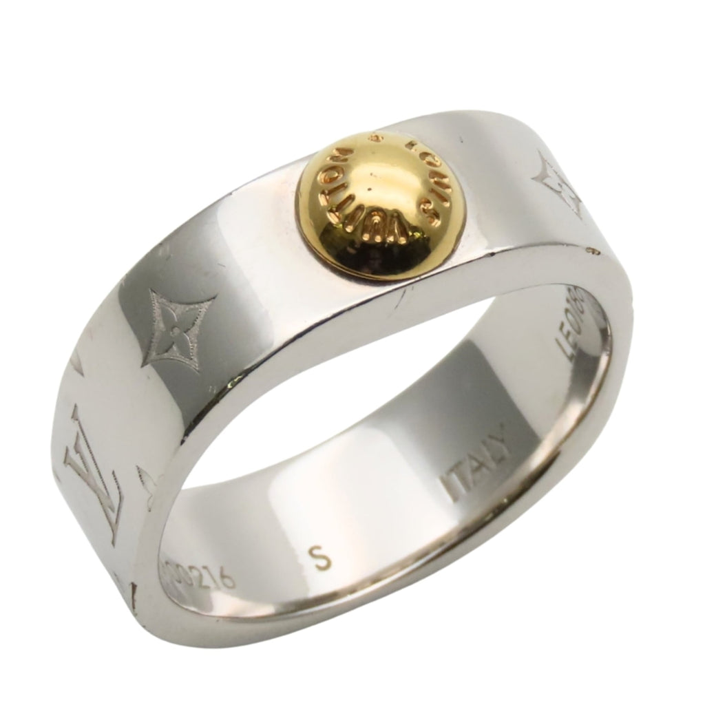 Louis Vuitton Silver Metal Band Ring