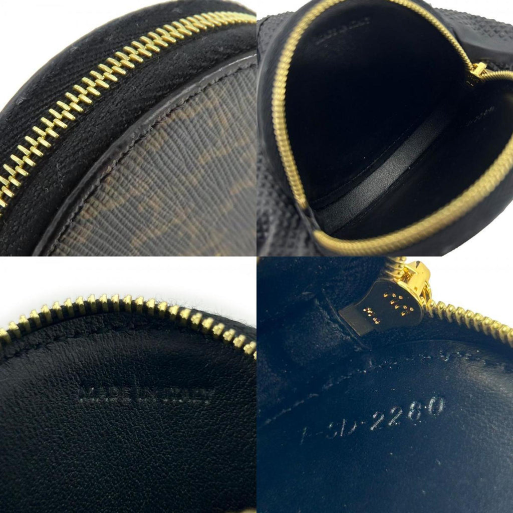 Celine Black Brown Pvc Leather Coin Purse/Coin Case