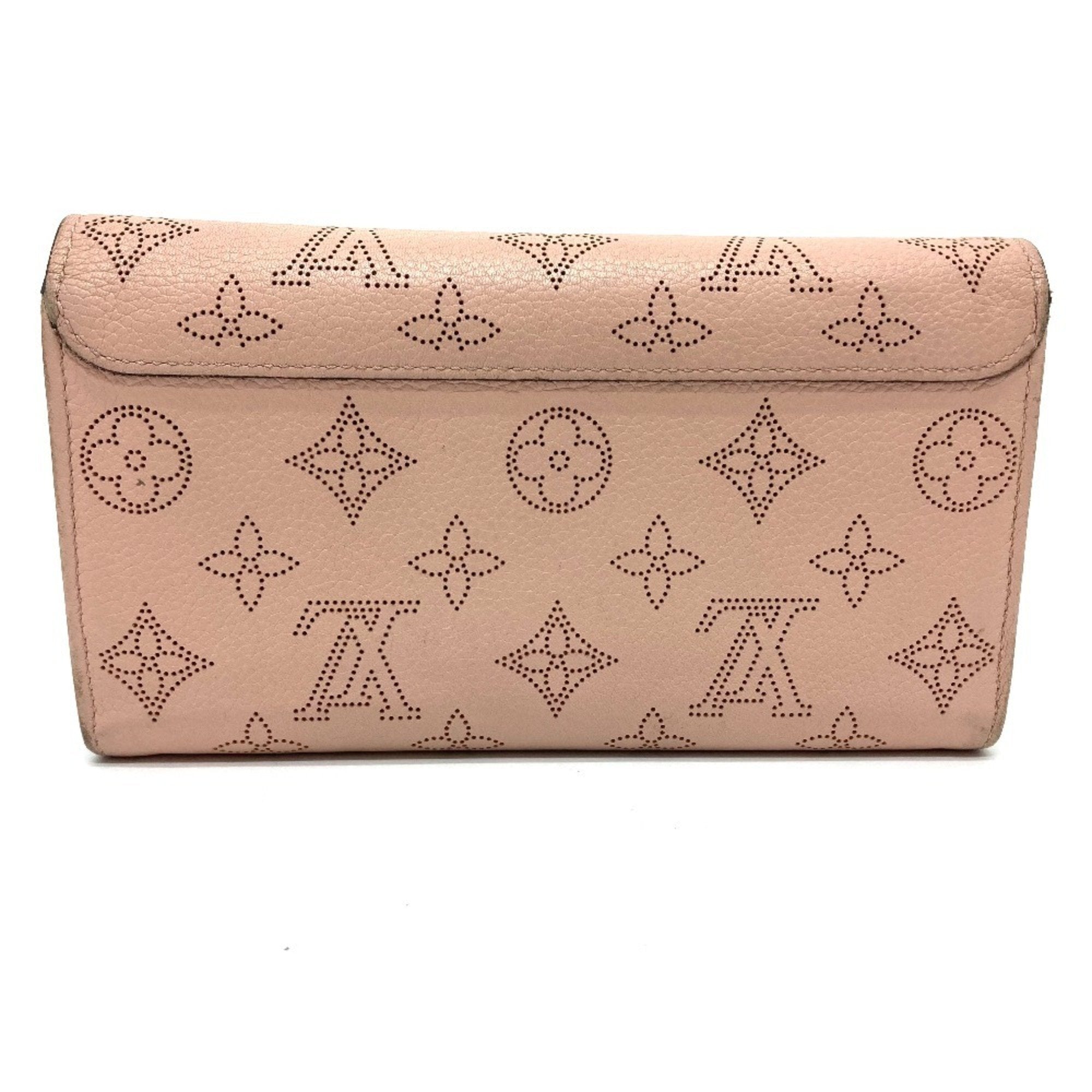 Louis Vuitton Magnolia Pink Mahina Leather Long Wallet