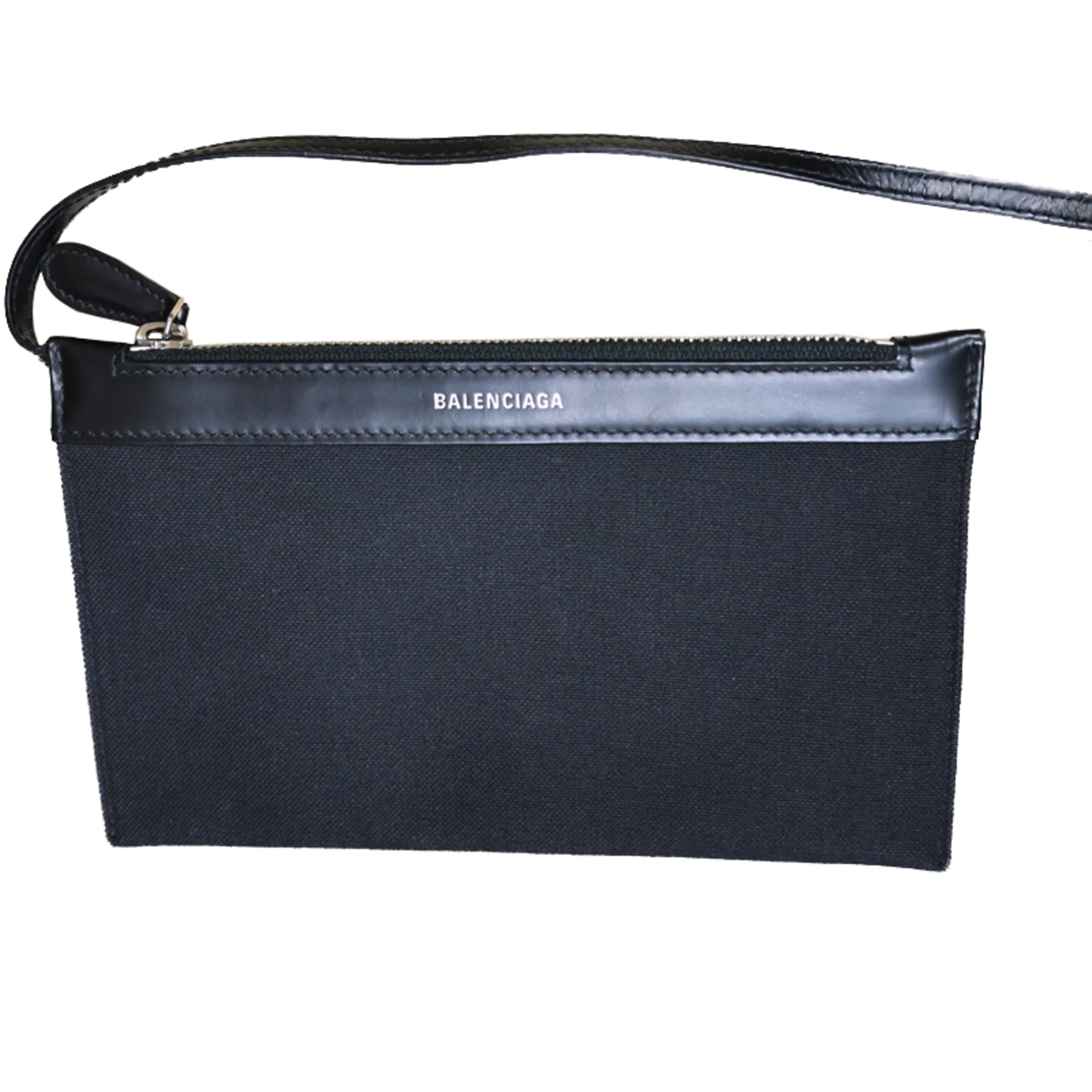 Balenciaga Black Canvas Leather Tote