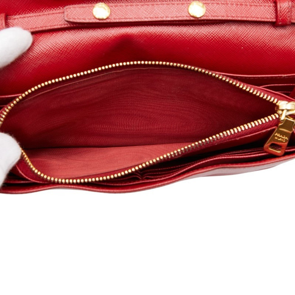 Prada Red Color Leather Shoulder Bag