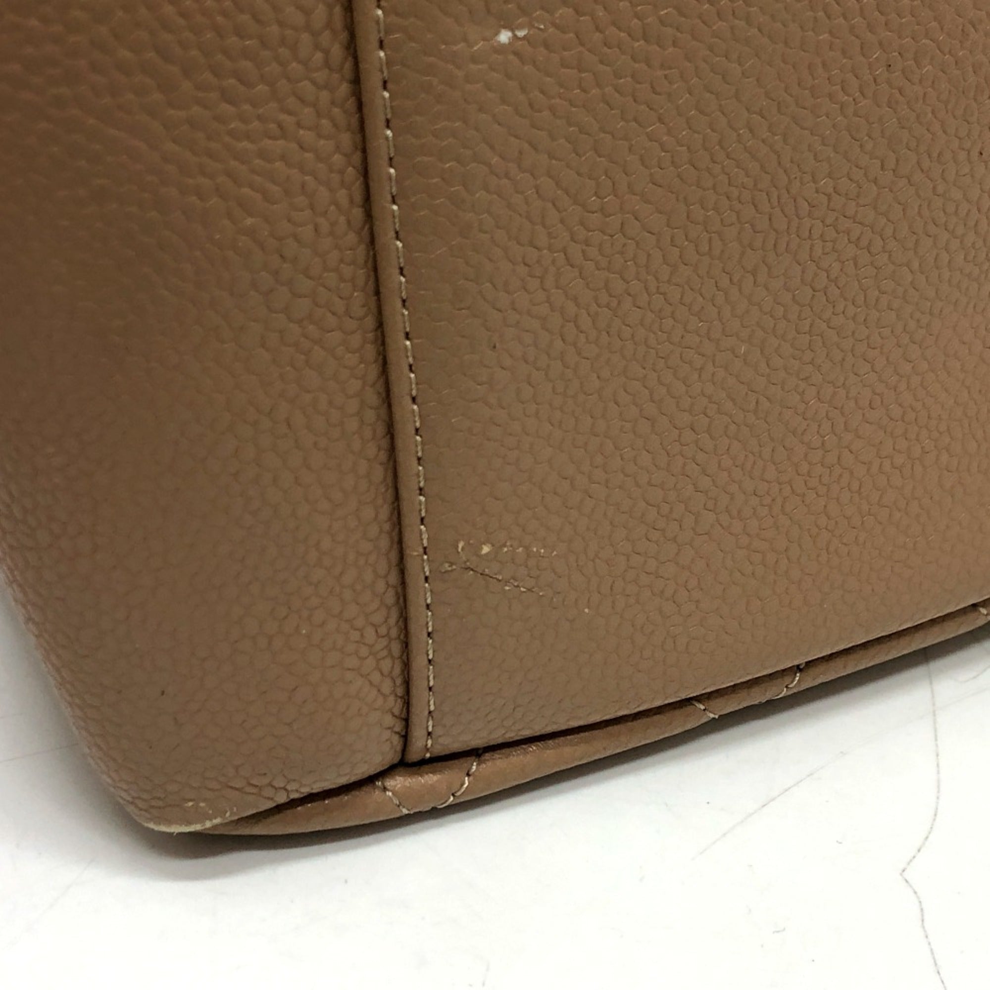 Chanel Beige Leather Shoulder Bag