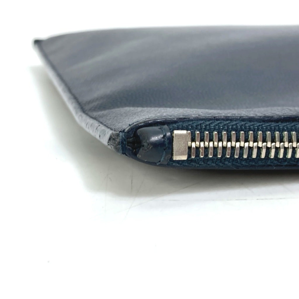 Saint Laurent Navy Leather Clutch Bag (Pre-Owned)