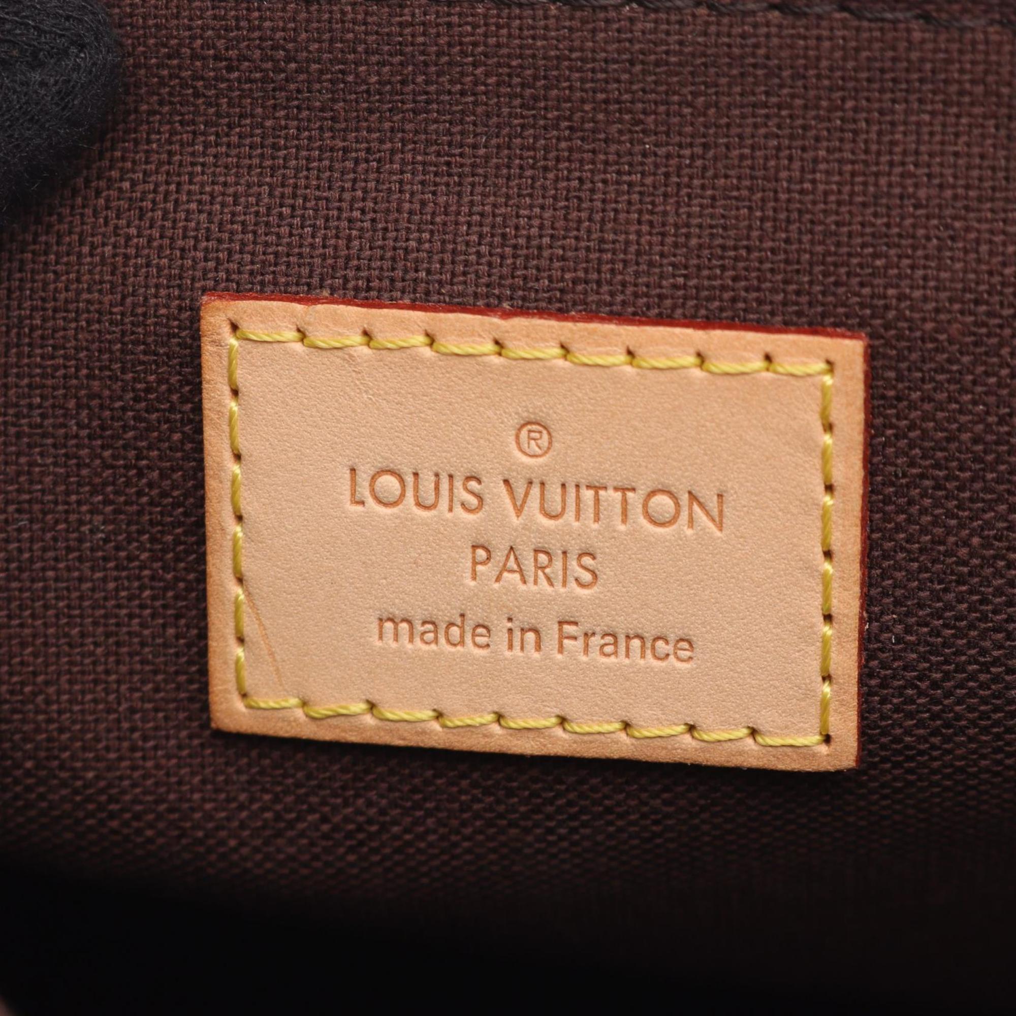 Louis Vuitton Brown Coated Canvas Leather Shoulder Bag