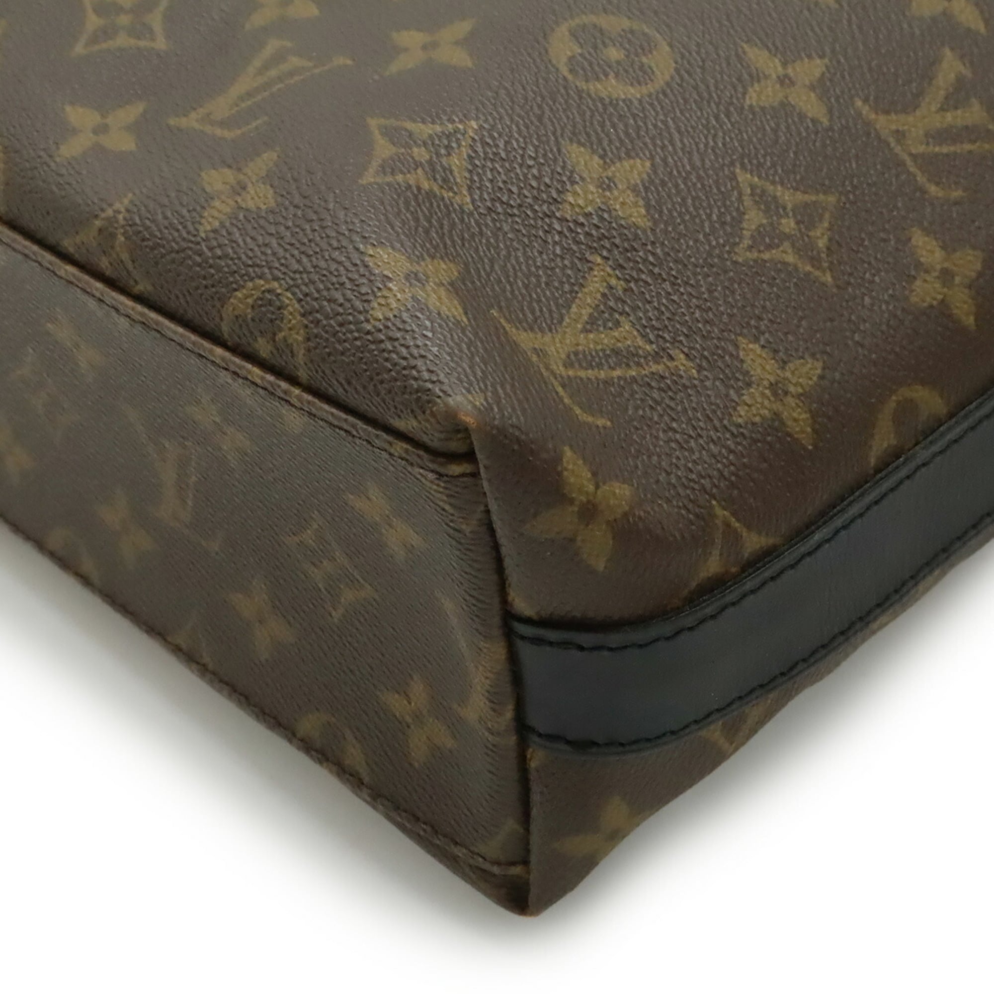 Louis Vuitton Black Brown Monogram Monogram Shoulder Bag Tote Bag