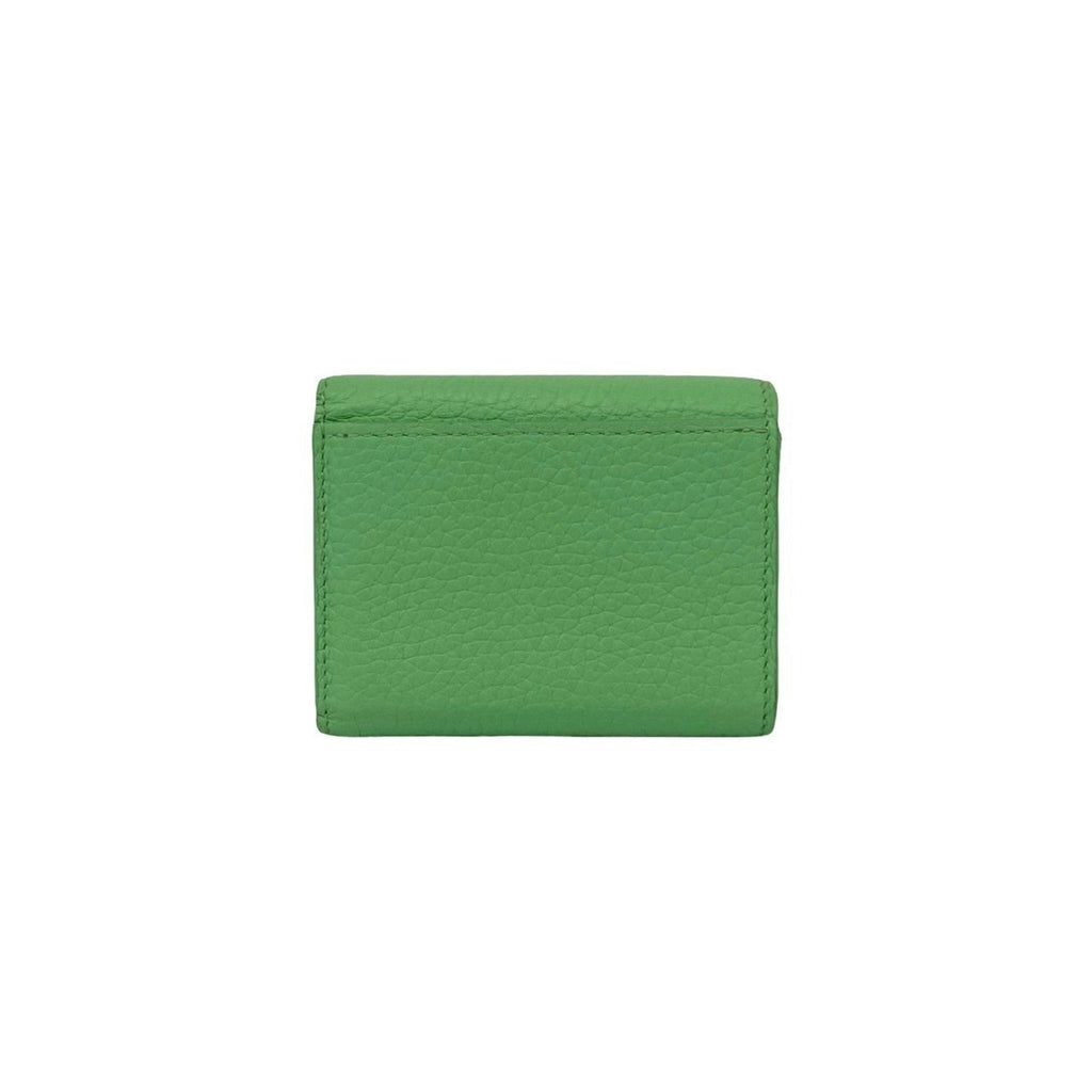 Louis Vuitton Green Pink Leather Wallet (Tri-Fold)