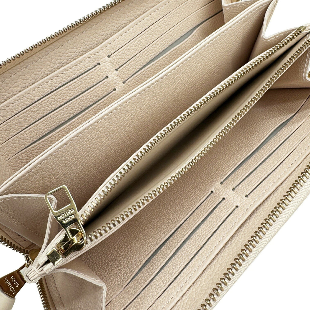 Louis Vuitton Beige Leather Long Wallet