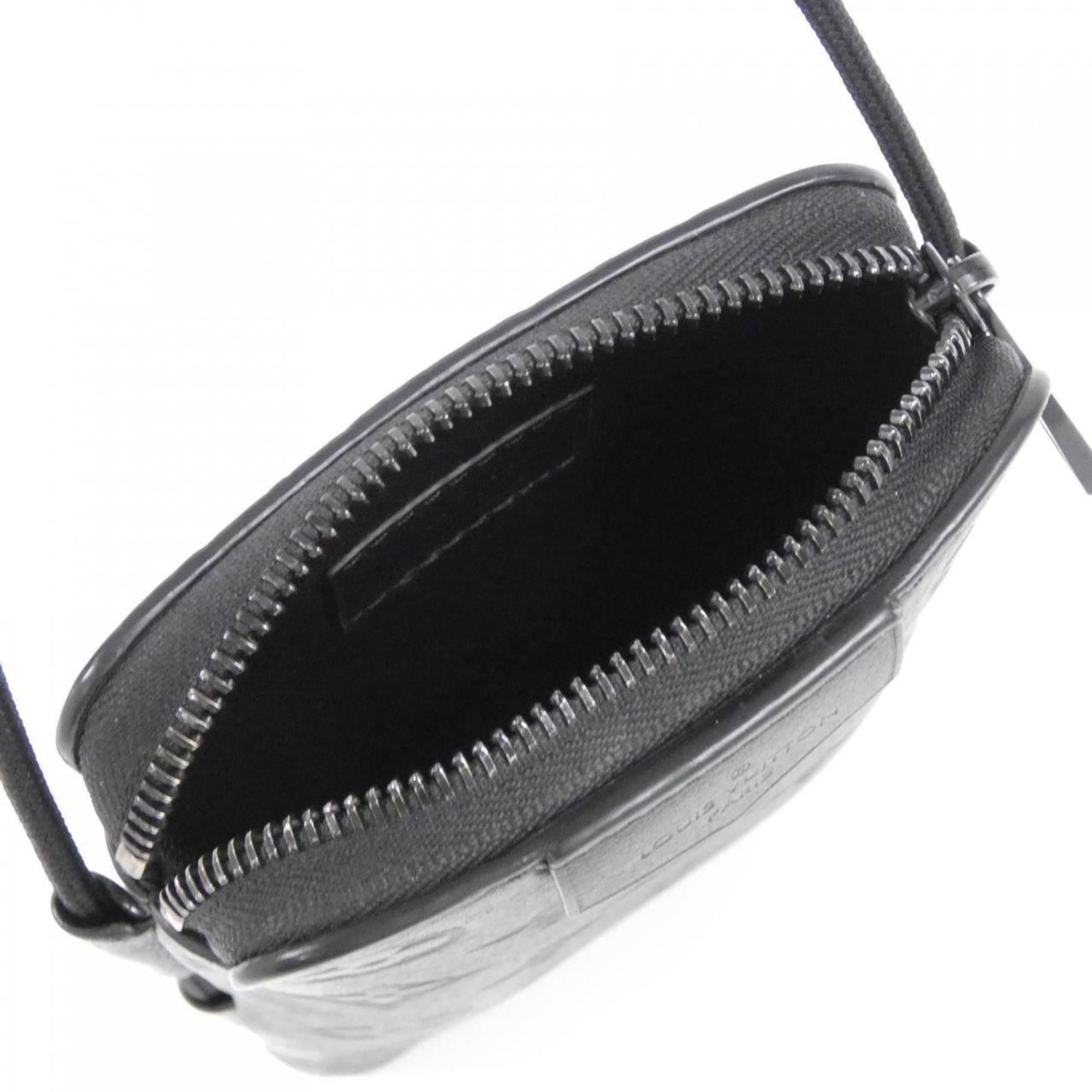 Louis Vuitton Black Leather Pouch Shoulder Bag