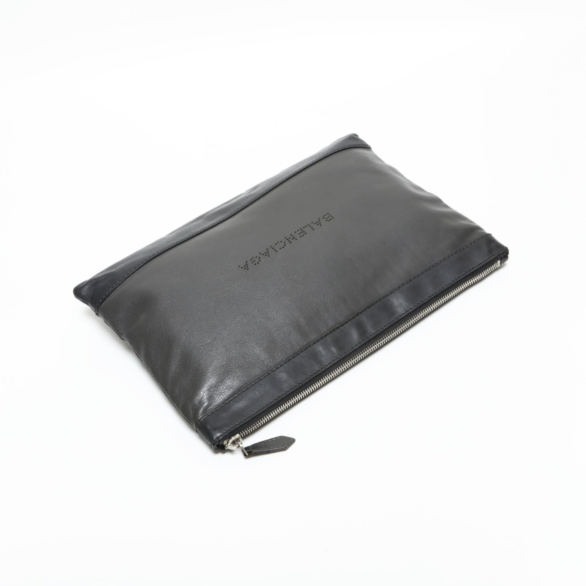 Balenciaga Black Leather Clutch
