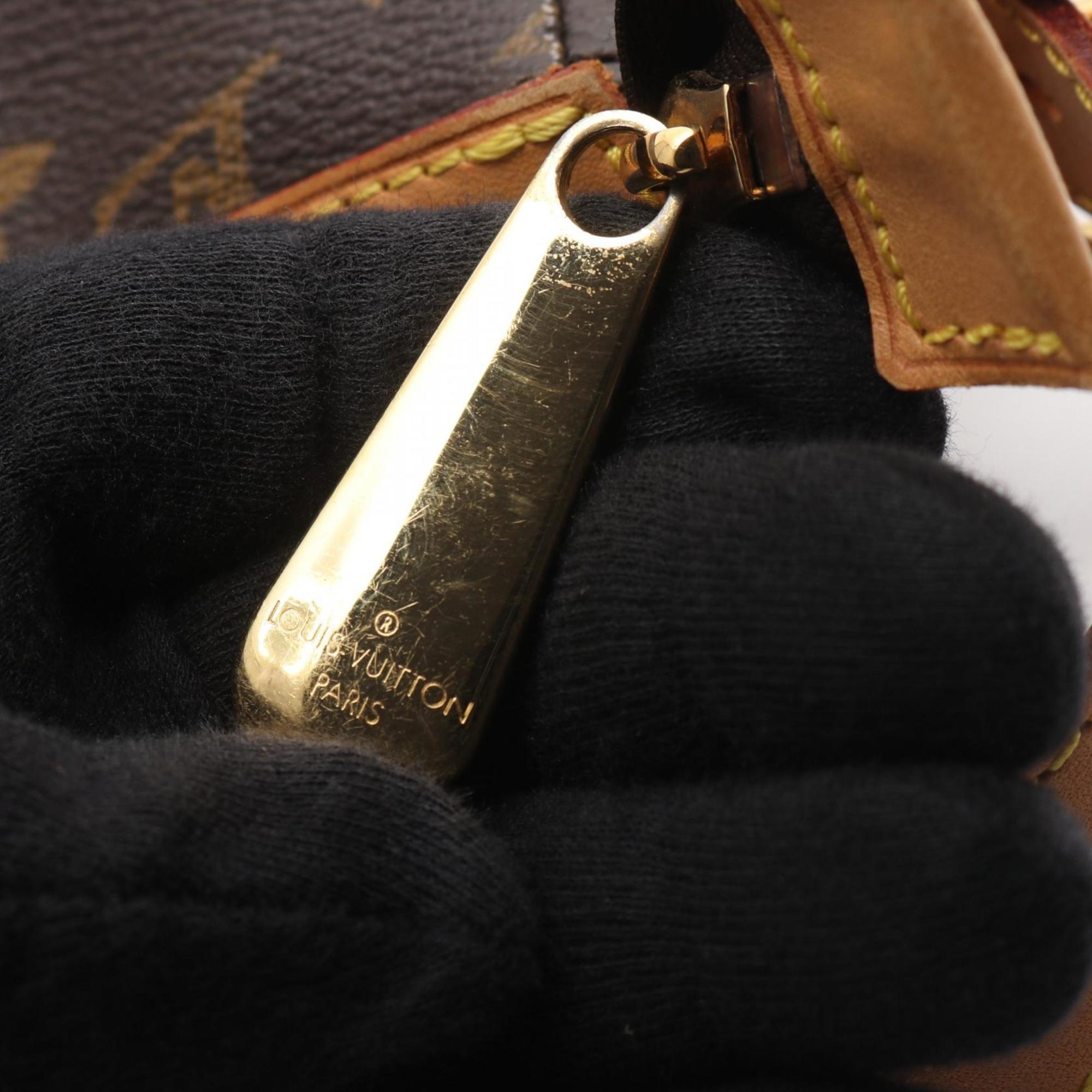 Louis Vuitton Brown Monogram Coated Canvas Leather Handbag Shoulder Bag