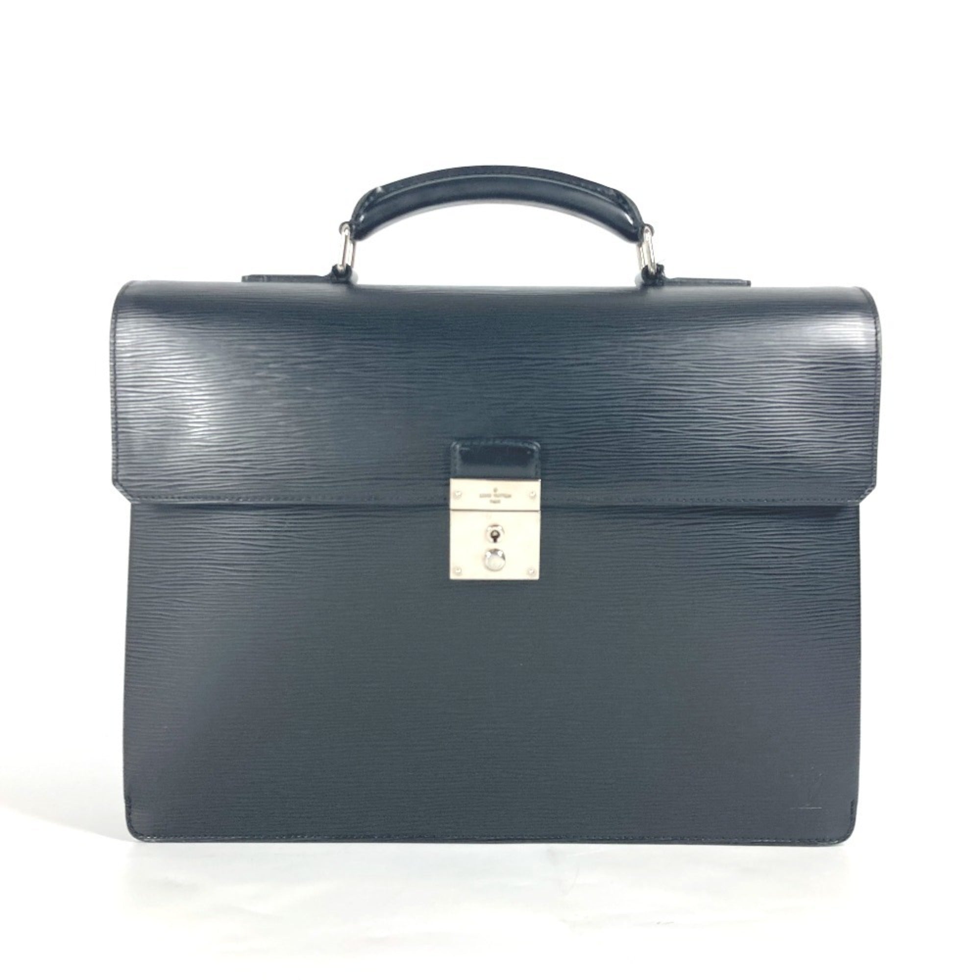 Louis Vuitton Black Noir Epi Leather Briefcase Handbag
