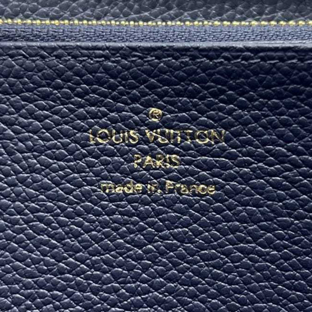 Louis Vuitton Monogram Empreinte Marine Rouge Navy Leather Long Wallet