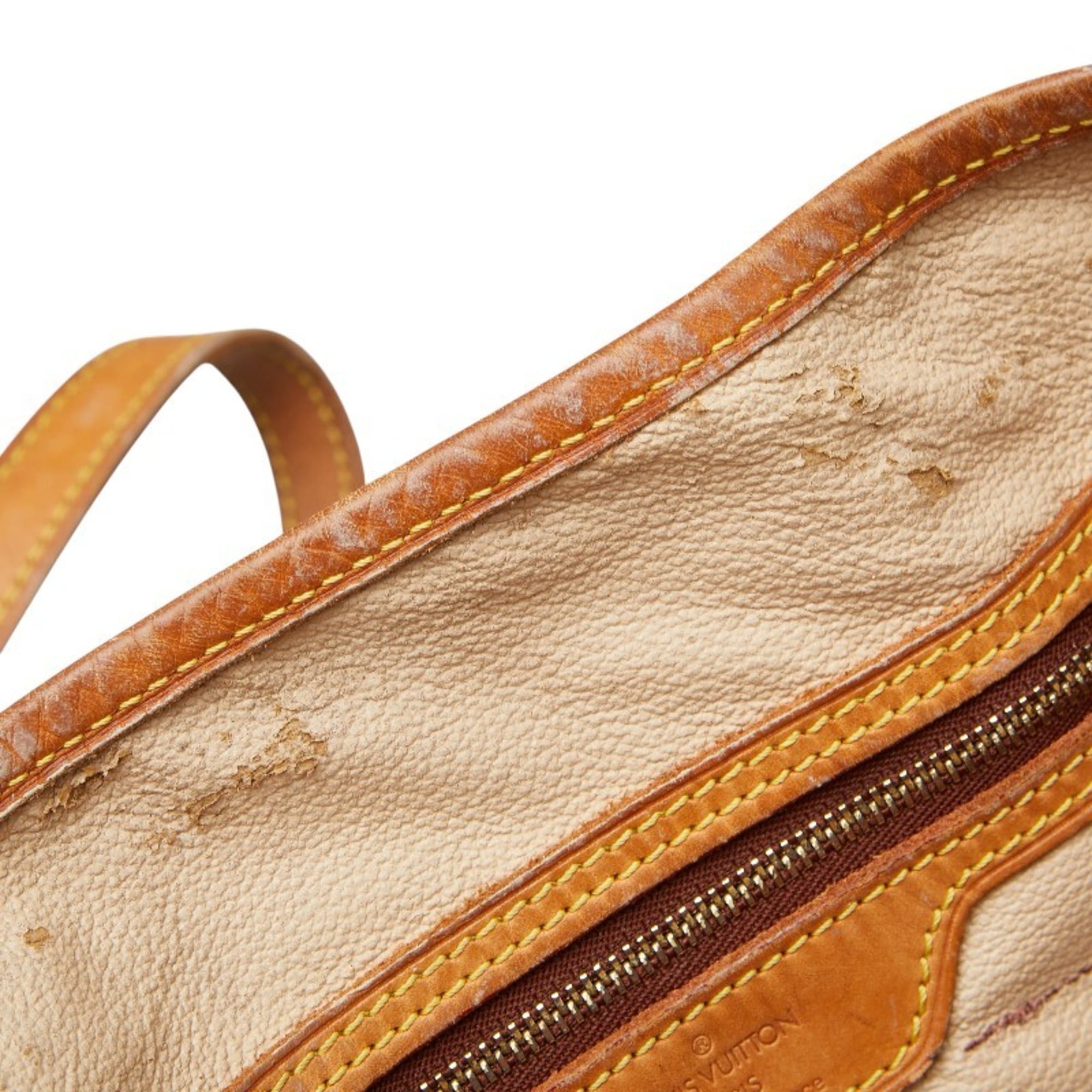 Louis Vuitton Brown Pvc Leather Shoulder Bag Tote Bag