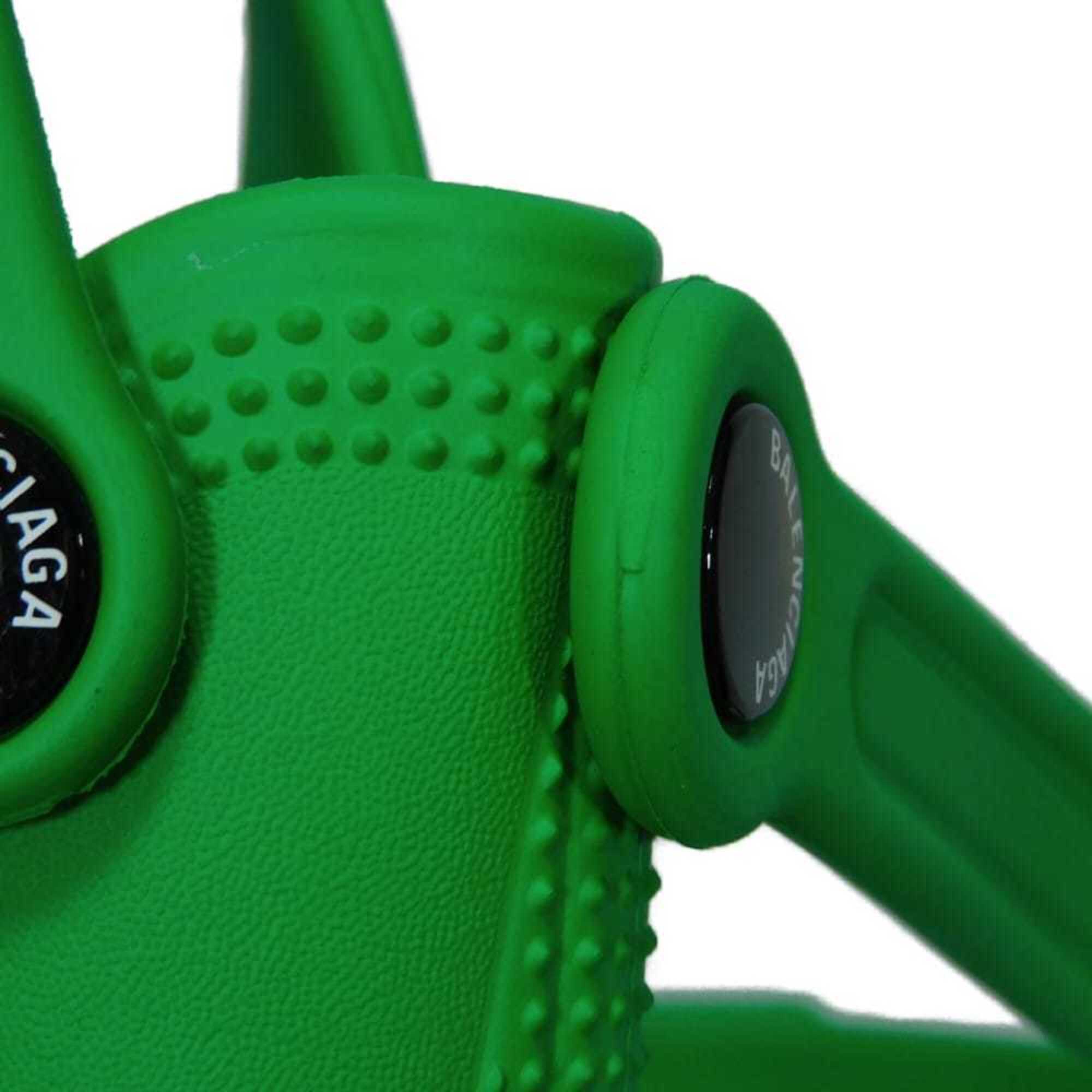 Balenciaga Green Rubber Pochette Shoulder