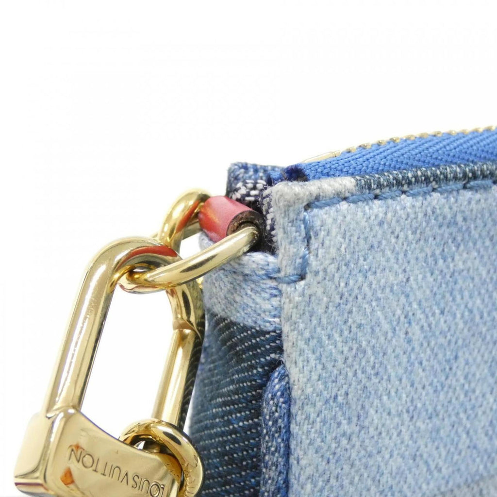 Louis Vuitton Blue Rouge Canvas Pochette Pouch Shoulder Bag