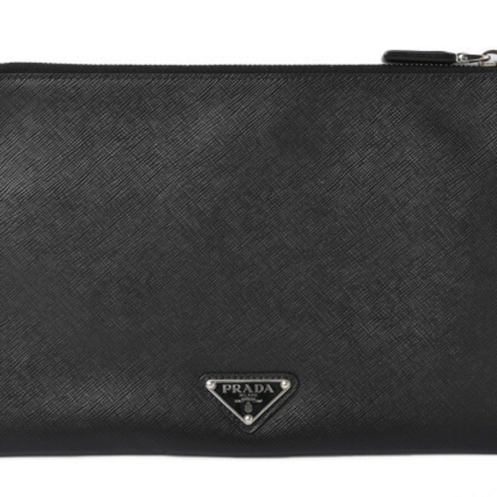 Prada Black Saffiano Clutch Bag Pouch