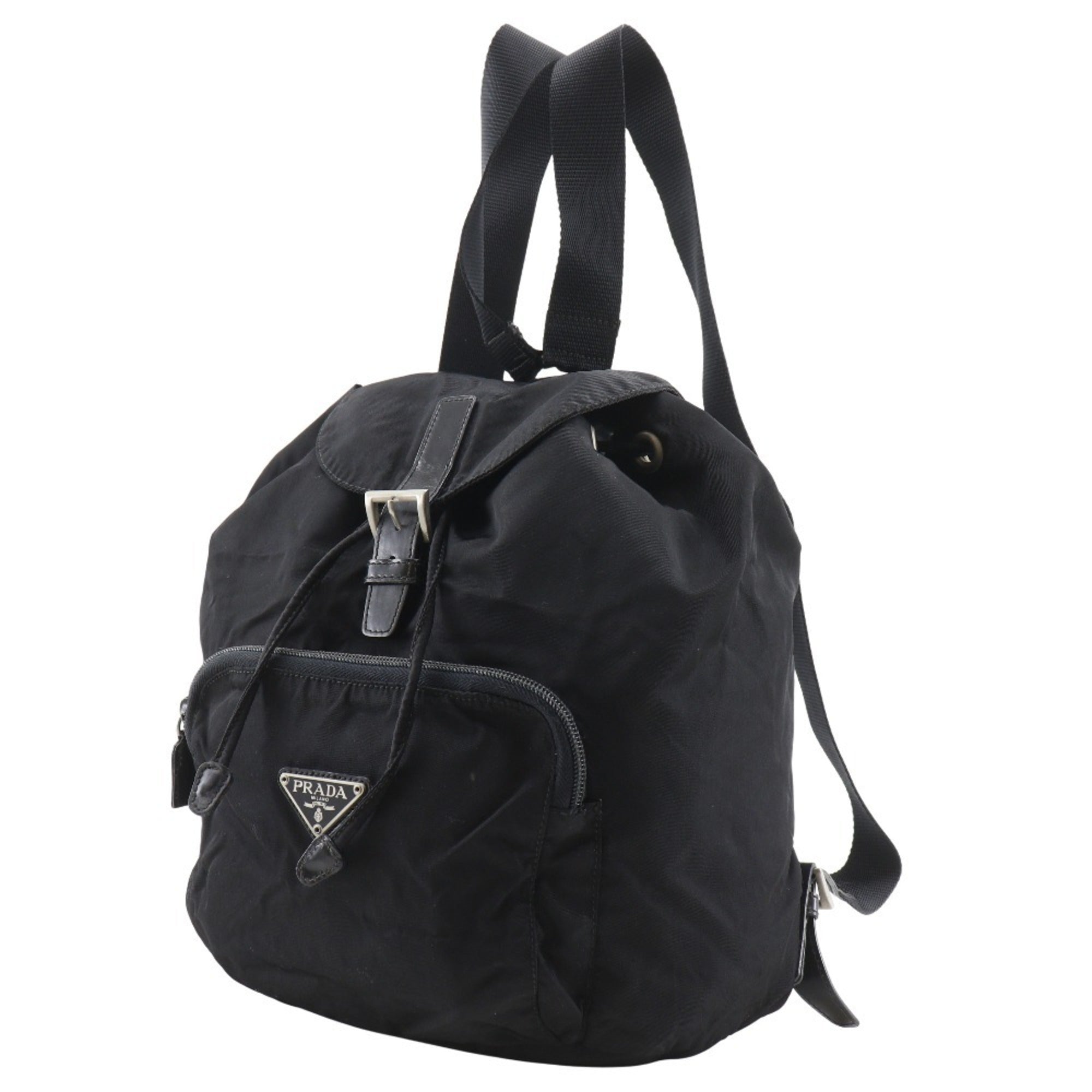 Prada Black Nylon Backpack Tote Bag