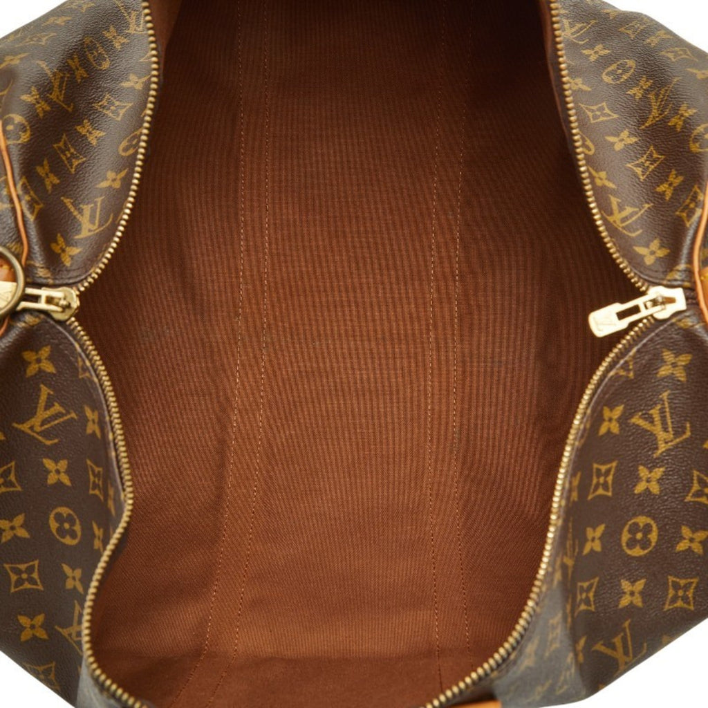 Louis Vuitton Monogram Brown Pvc Leather Boston Bag Shoulder Bag